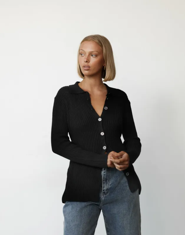 Elise Cardigan (Black) sold by Charcoal Clothing