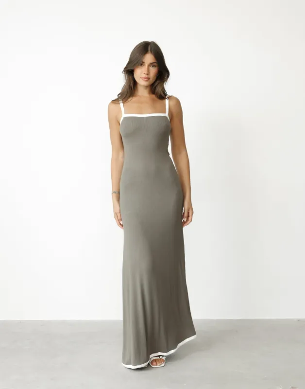 Amihan Maxi Dress (Khaki) sold by Charcoal Clothing