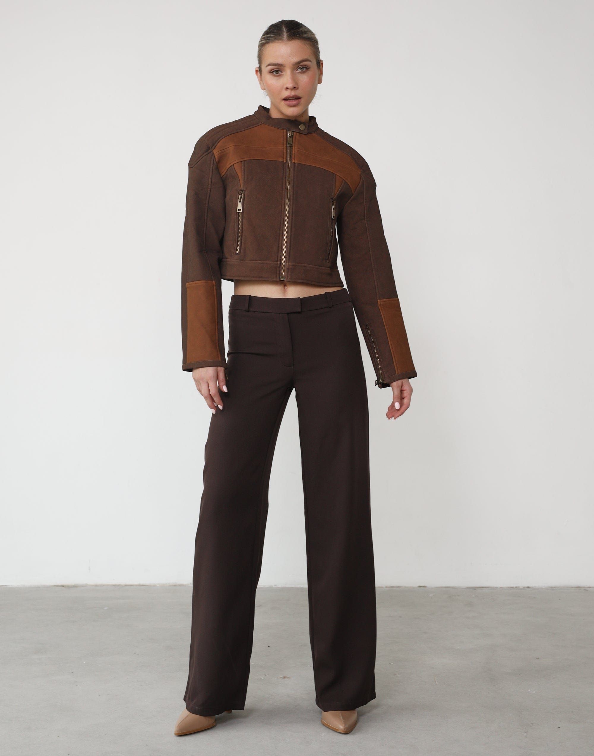 Nueve Biker Jacket (Chocolate) - By Lioness sold by Charcoal Clothing product image thumbnail 5