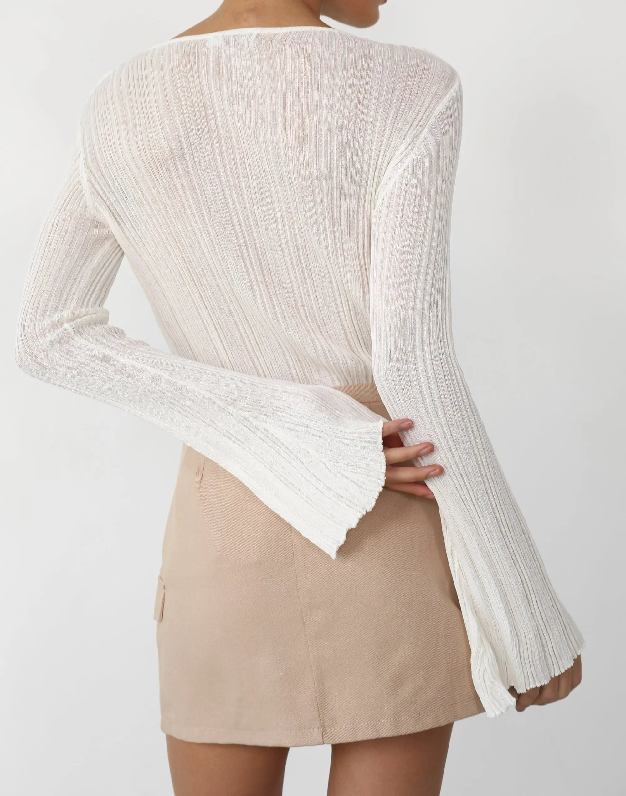 Corinna Long Sleeve Top (White) sold by Charcoal Clothing product image thumbnail 4