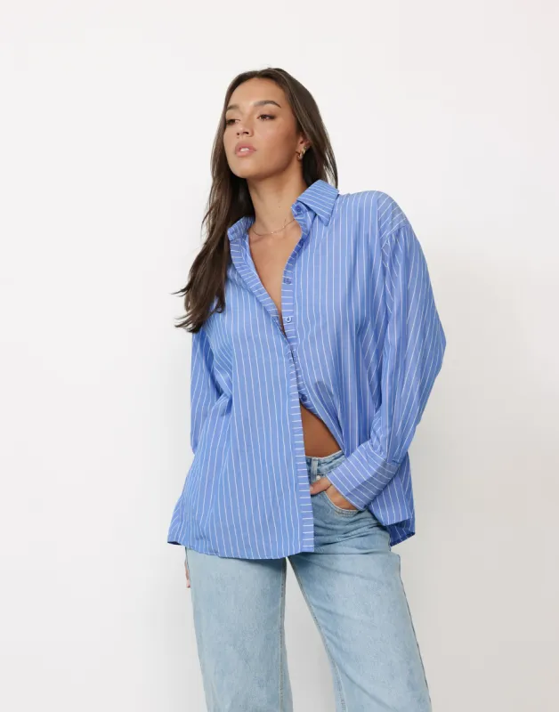 Blanchet Shirt (Cobalt Pinstripe) sold by Charcoal Clothing