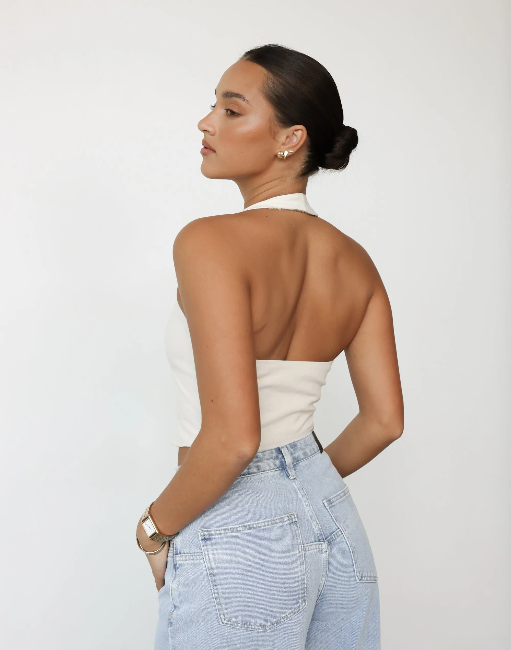 Kristen Halter Top (Oat) sold by Charcoal Clothing product image thumbnail 2