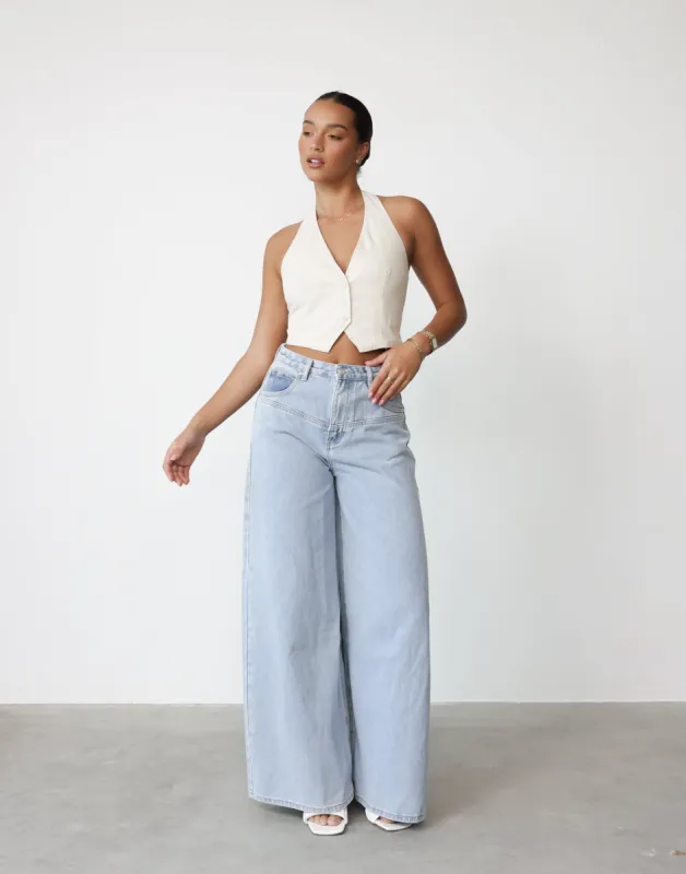 Kristen Halter Top (Oat) sold by Charcoal Clothing