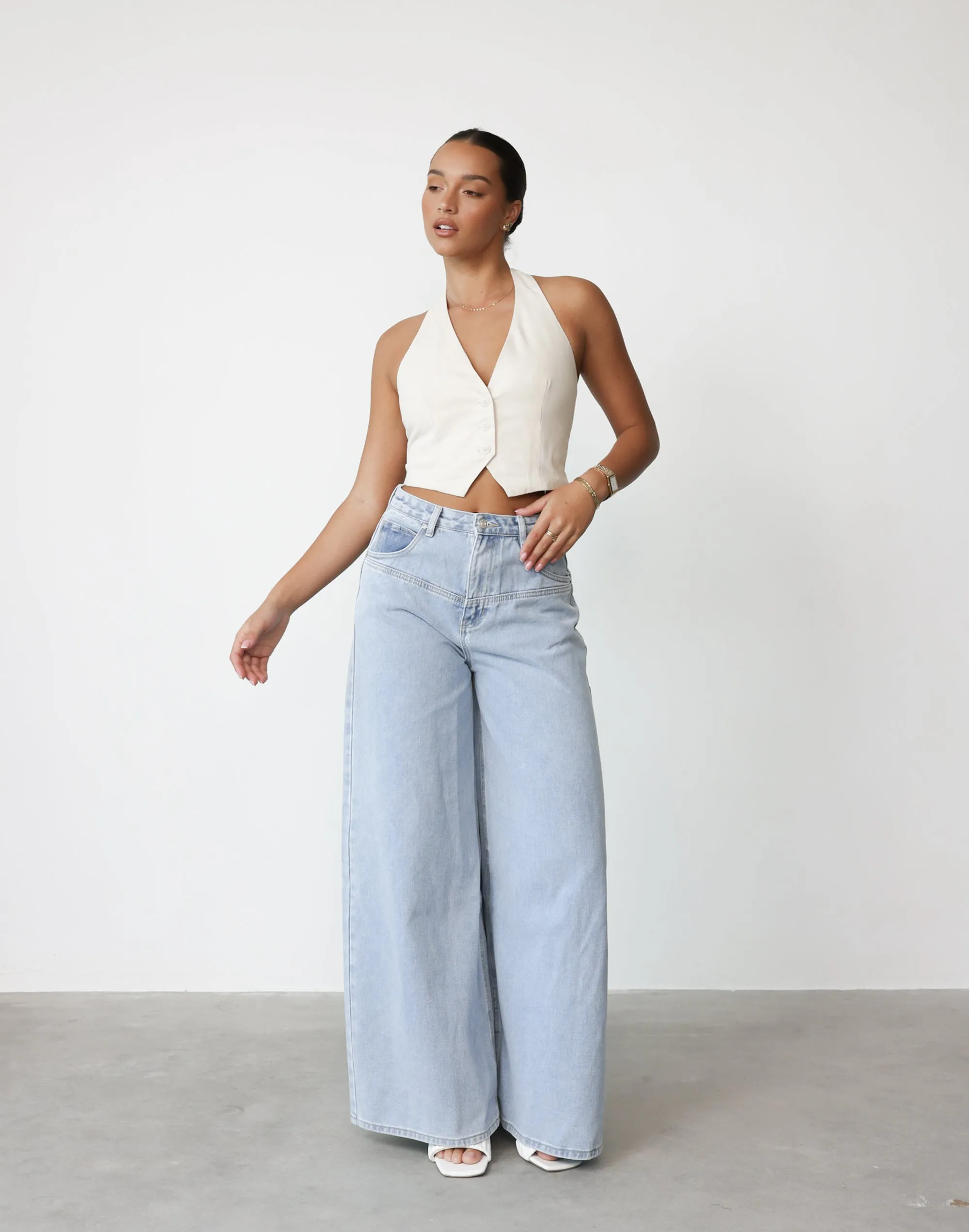 Kristen Halter Top (Oat) sold by Charcoal Clothing