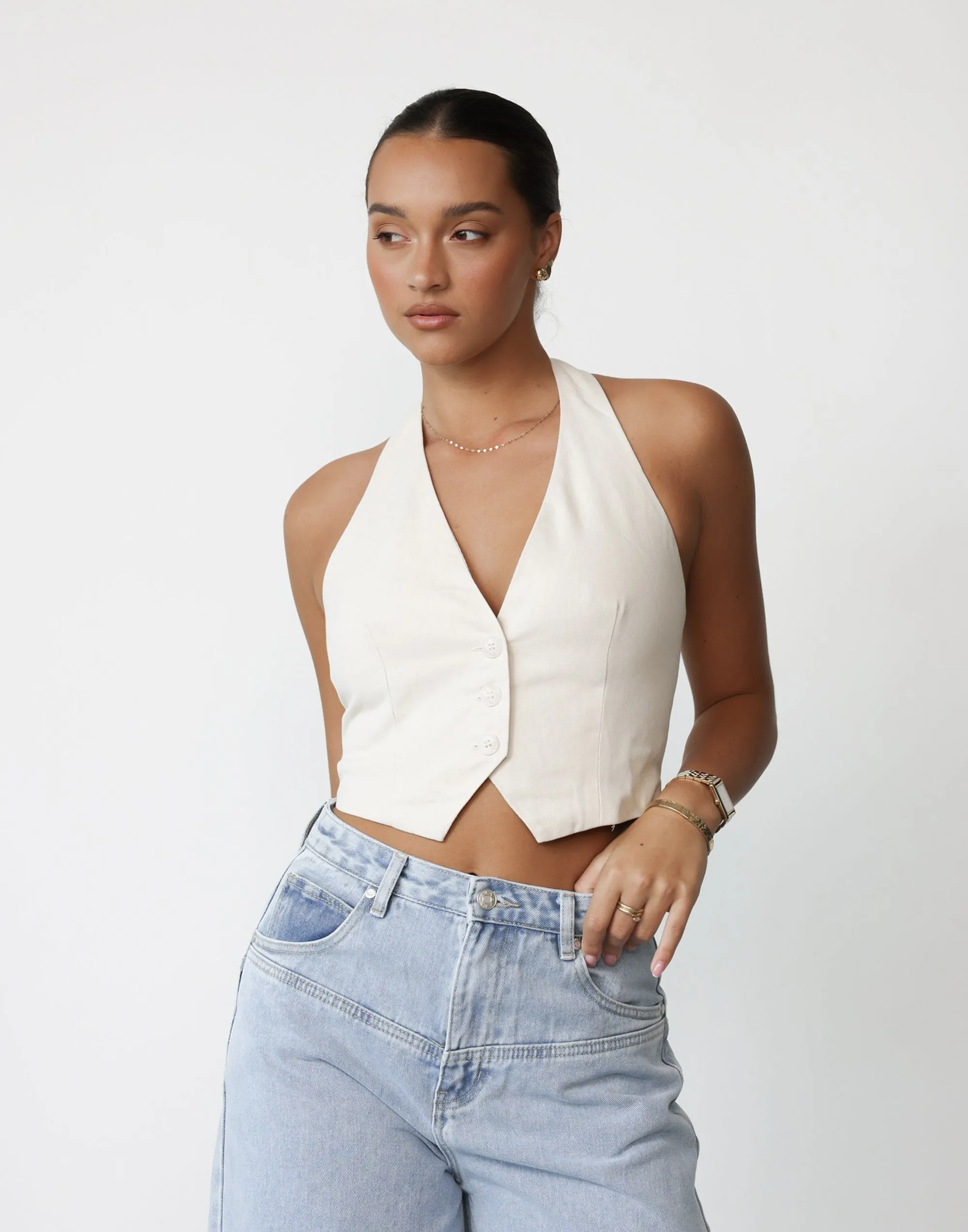 Kristen Halter Top (Oat) sold by Charcoal Clothing product image thumbnail 3