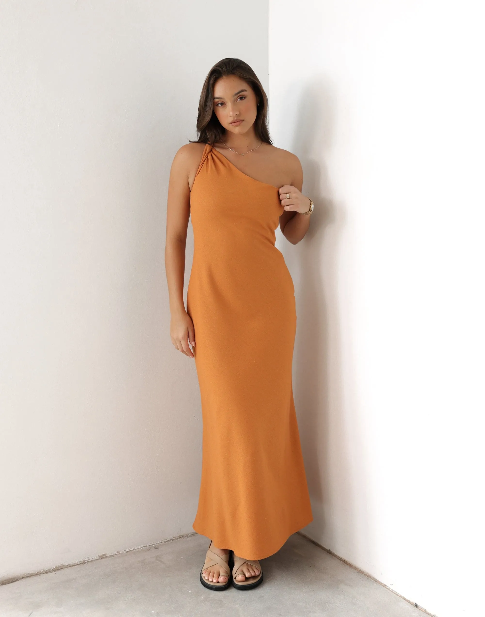 Rema Maxi Dress (Tangerine) sold by Charcoal Clothing