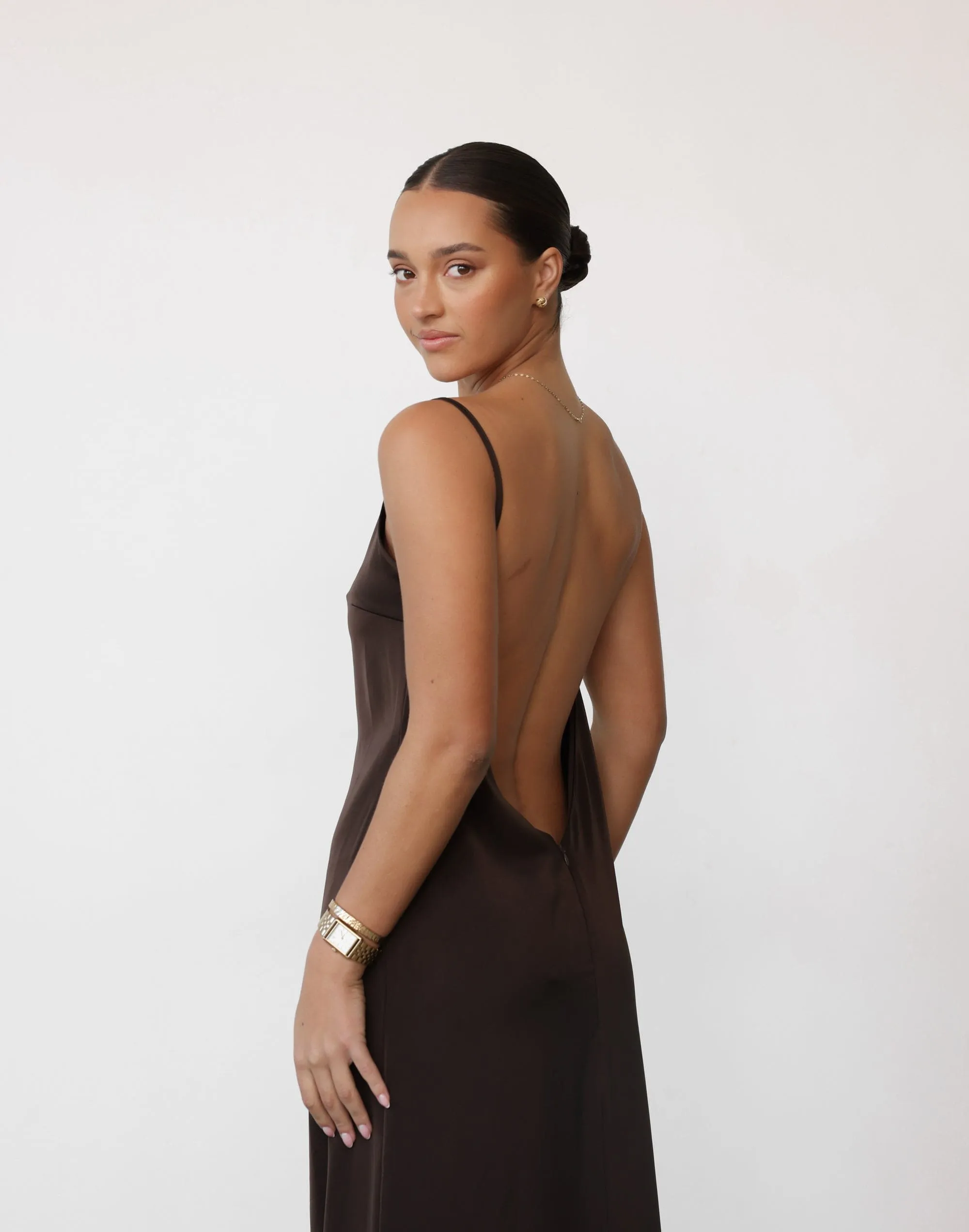 Ophelia Maxi Dress (Chocolate) sold by Charcoal Clothing product image thumbnail 4