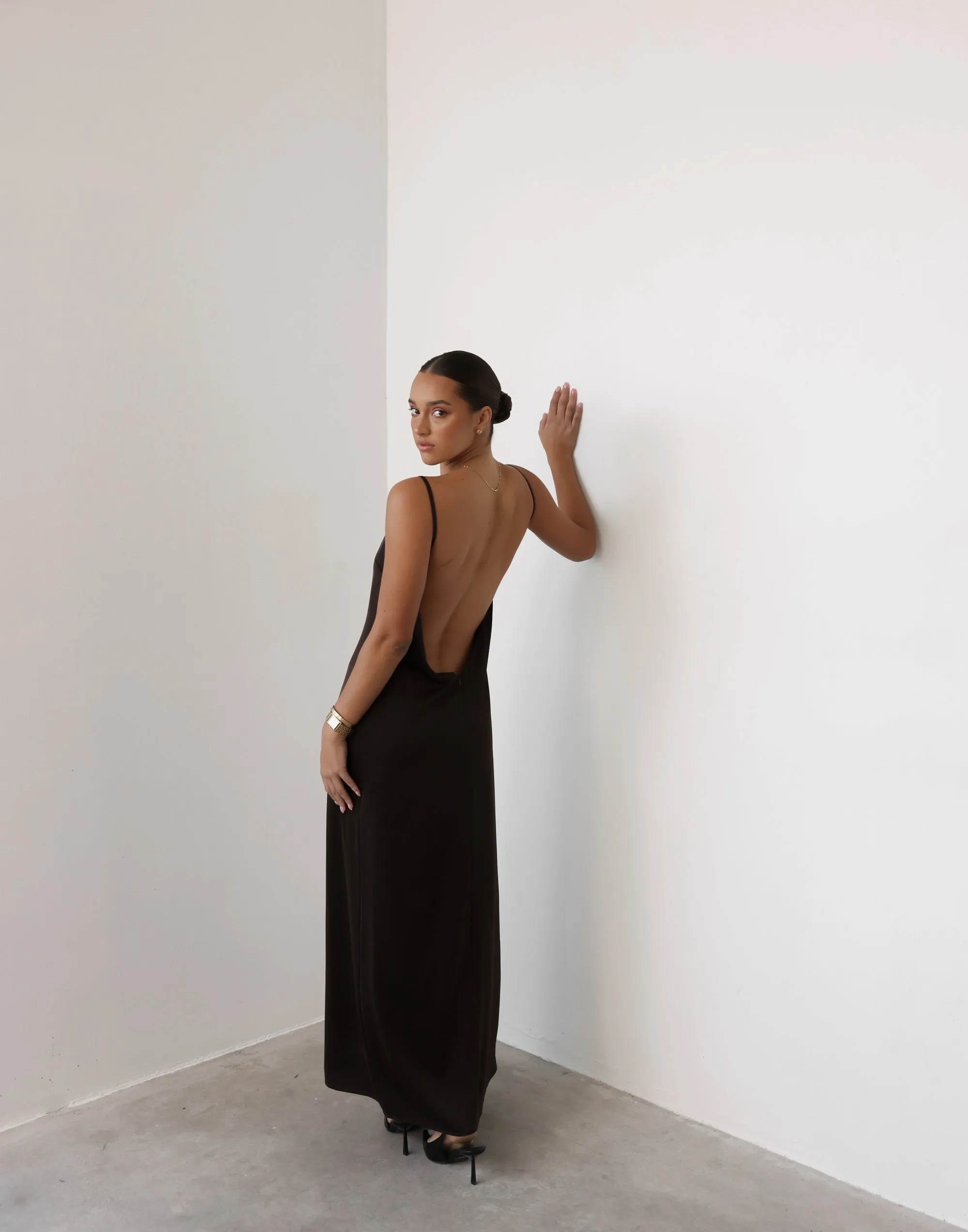 Ophelia Maxi Dress (Chocolate) sold by Charcoal Clothing product image thumbnail 5