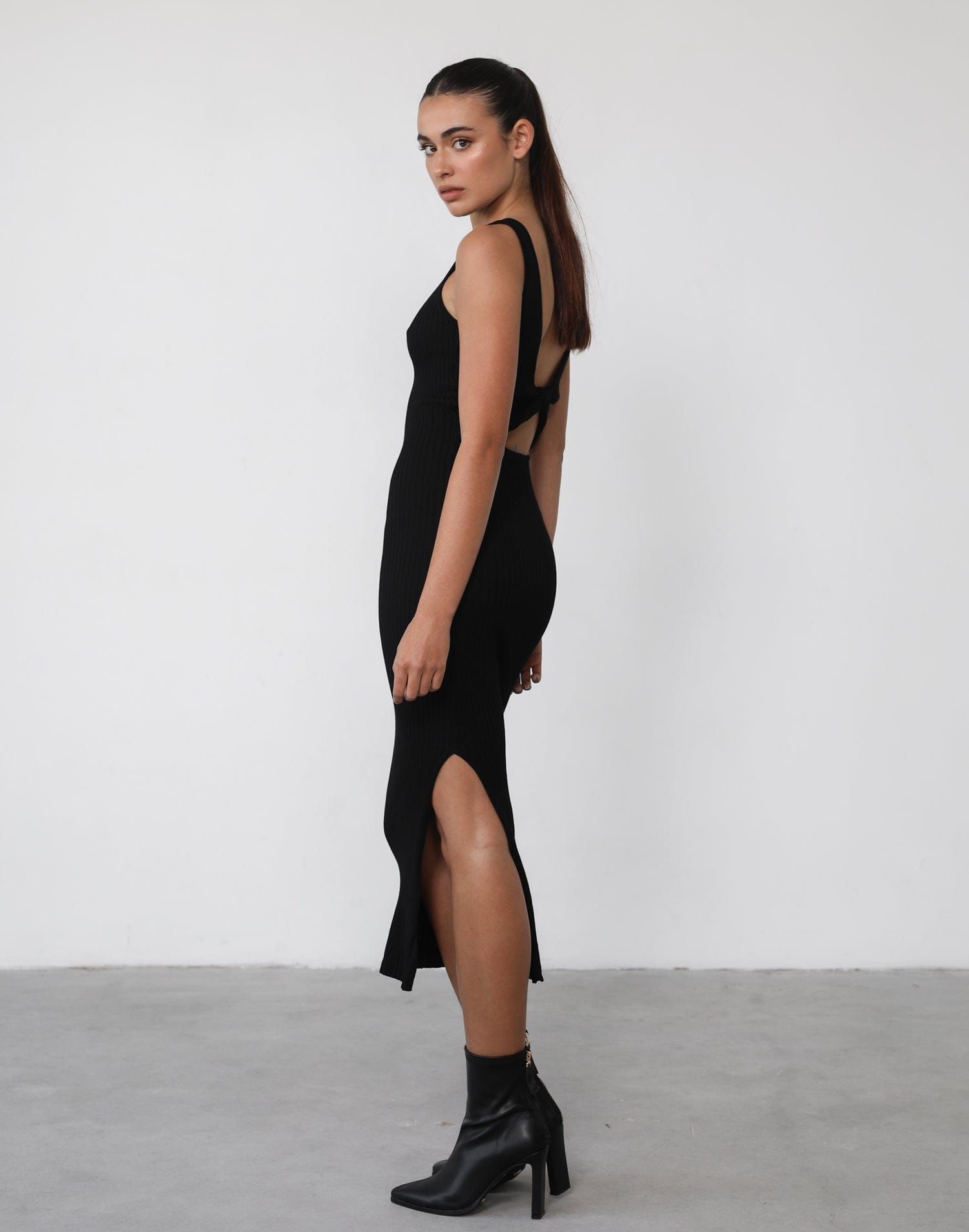 Belma Midi Dress (Black) sold by Charcoal Clothing
