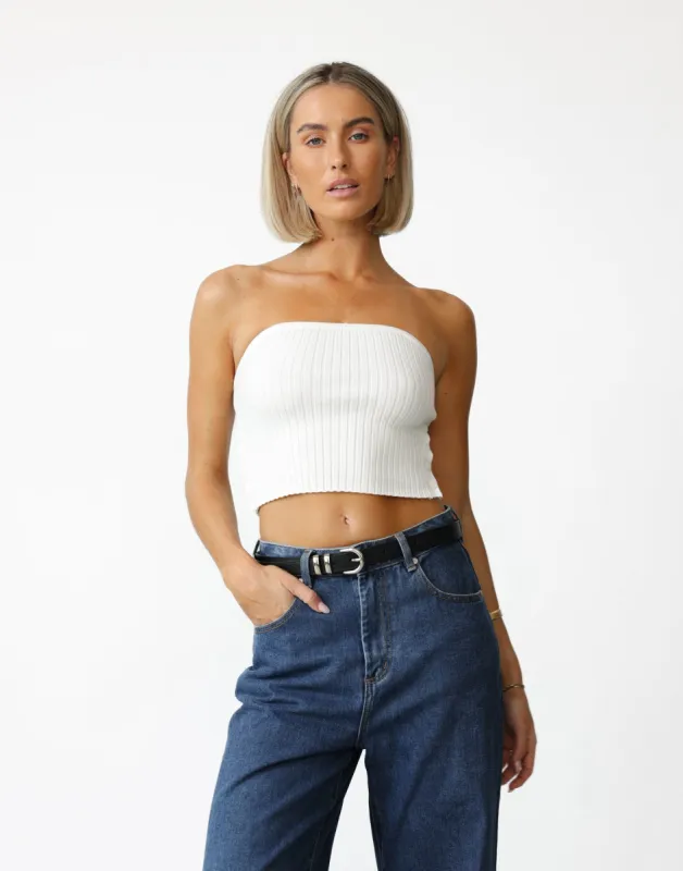 Yasmina Top (White) sold by Charcoal Clothing