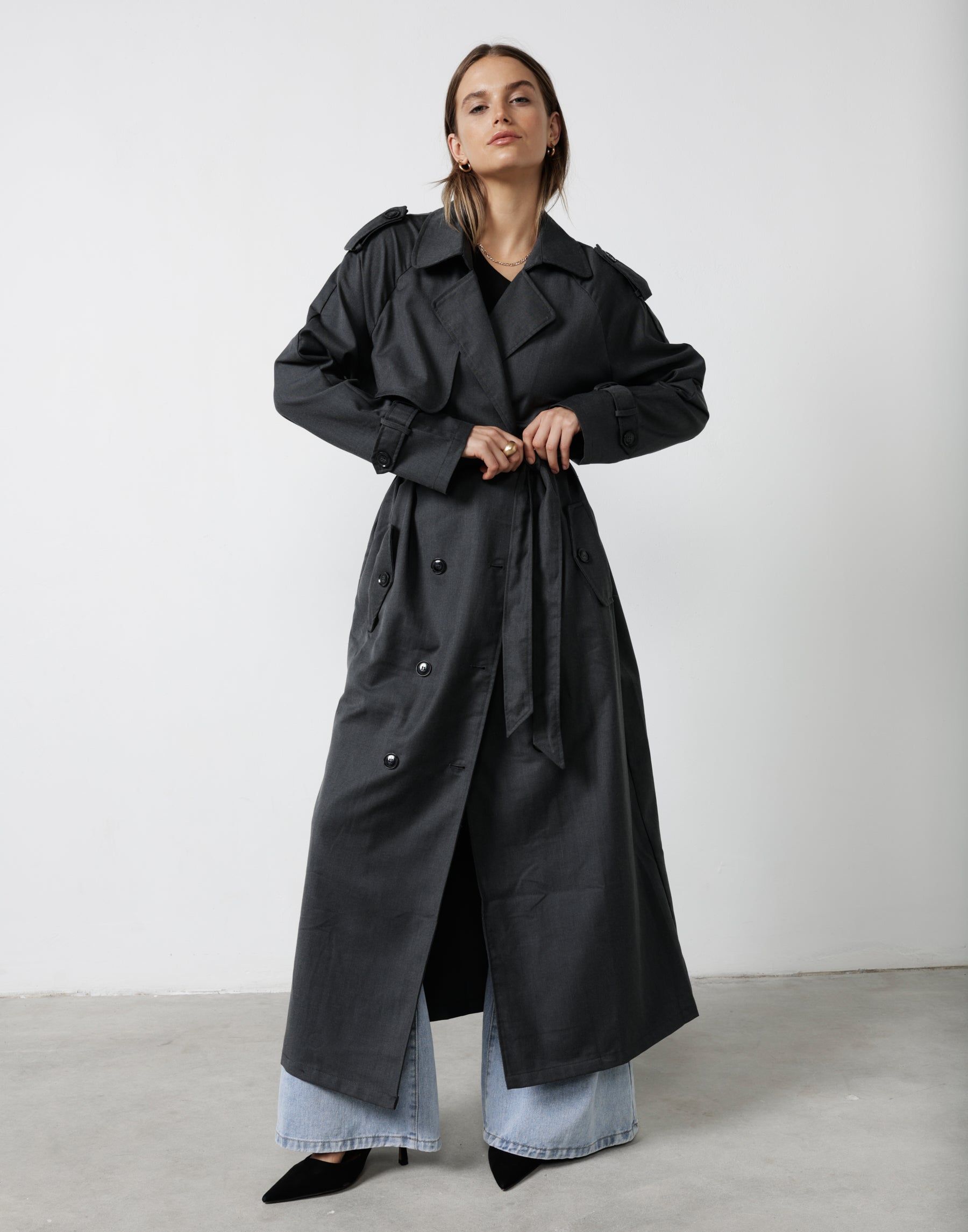 Jericho Trench Coat (Charcoal) Parallel