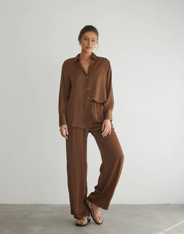 Brady Long Sleeve Top (Camel) sold by Charcoal Clothing