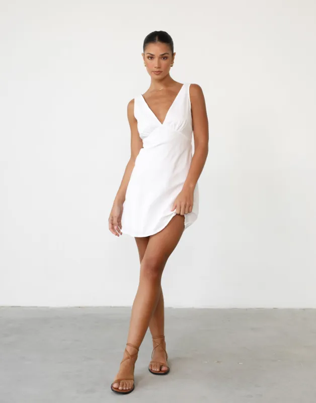 Daydream Mini Dress (White) sold by Charcoal Clothing