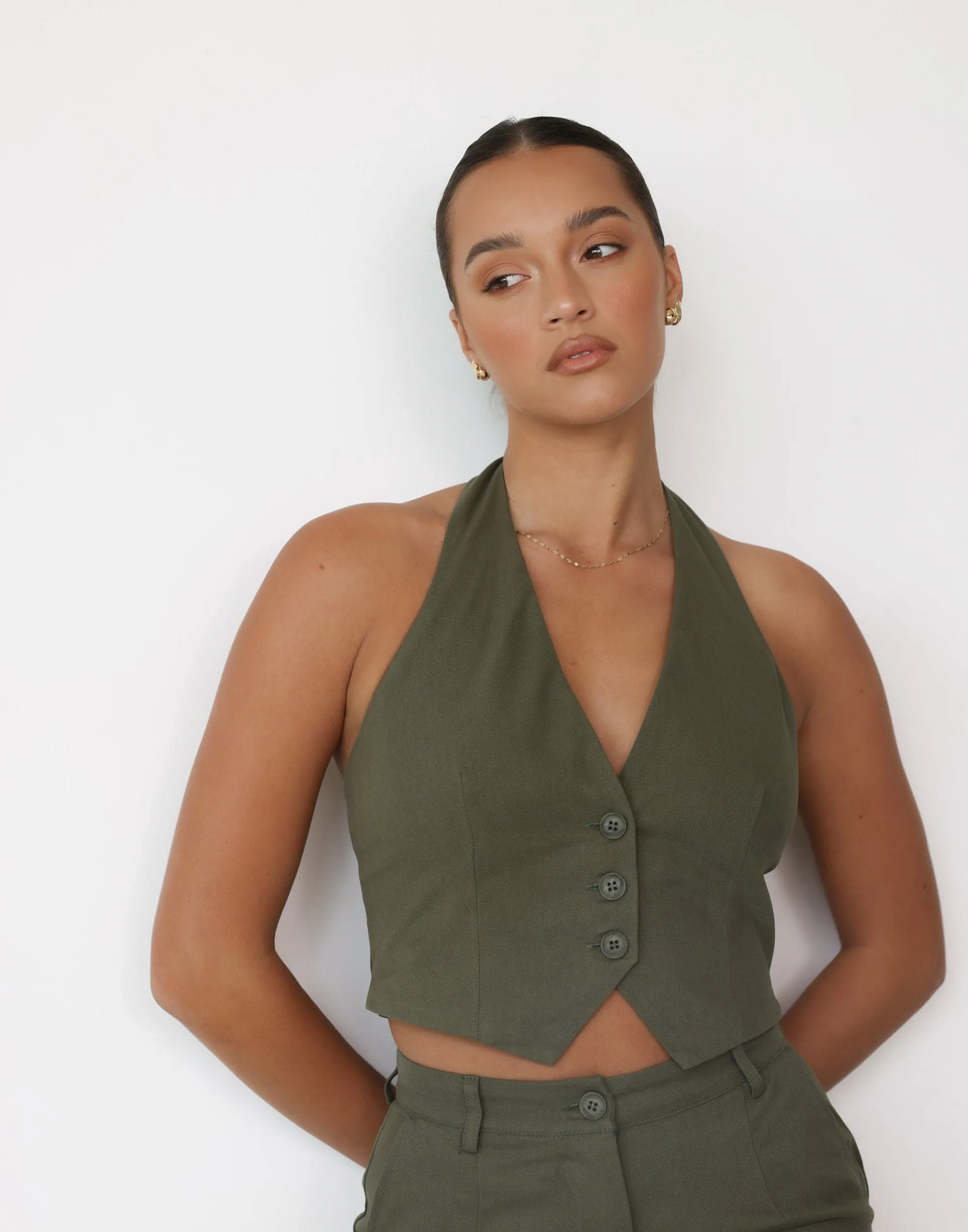 Kristen Halter Top (Moss) sold by Charcoal Clothing product image thumbnail 4