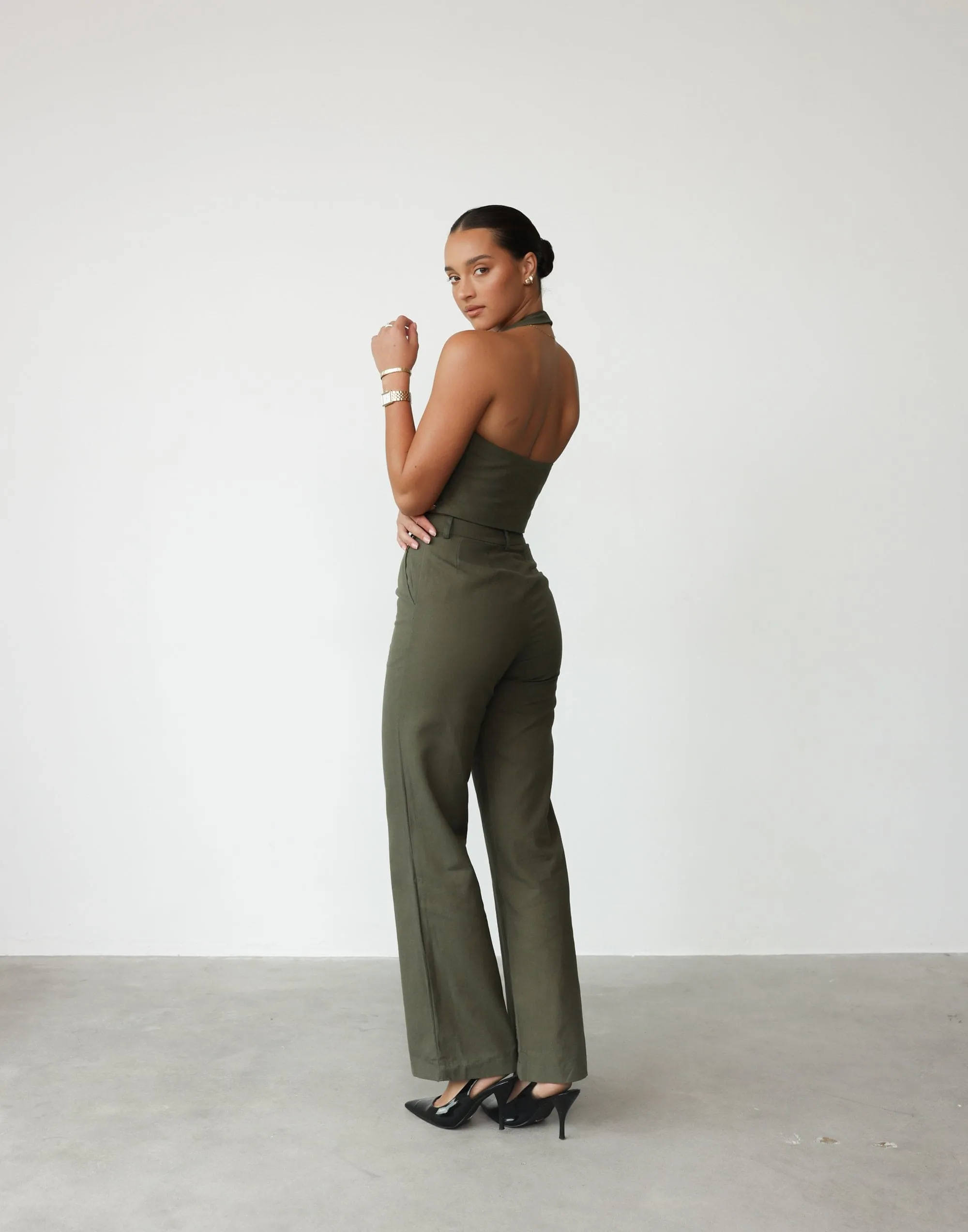 Kristen Halter Top (Moss) sold by Charcoal Clothing product image thumbnail 3