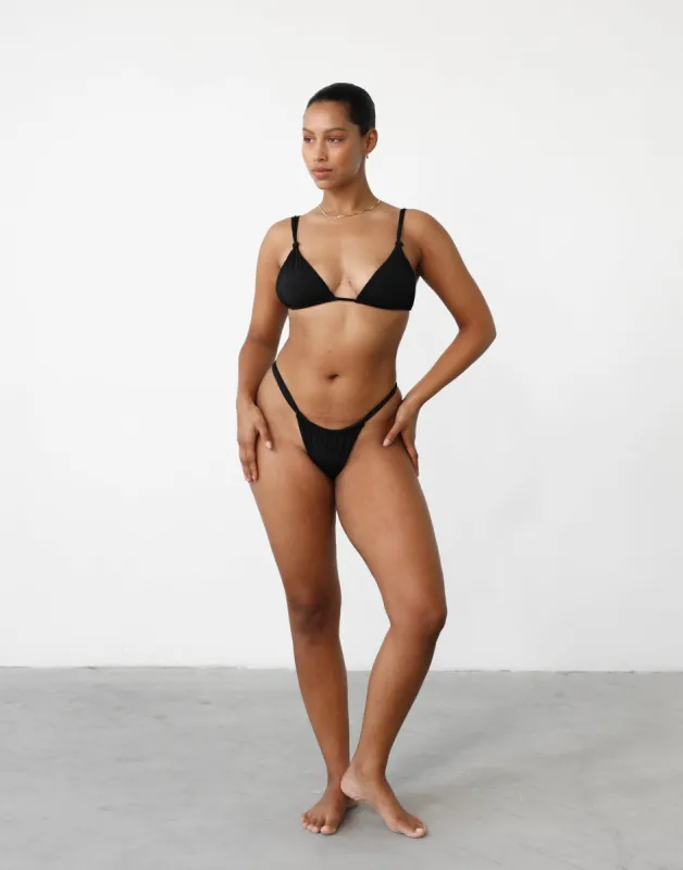 Laguna Triangle Bikini Top (Black) sold by Charcoal Clothing