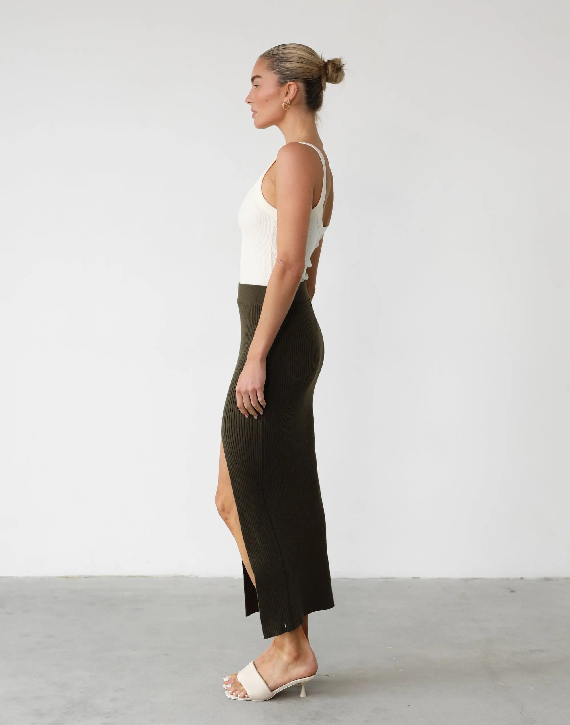 Esmie Maxi Skirt (Burnt Olive) sold by Charcoal Clothing product image thumbnail 2