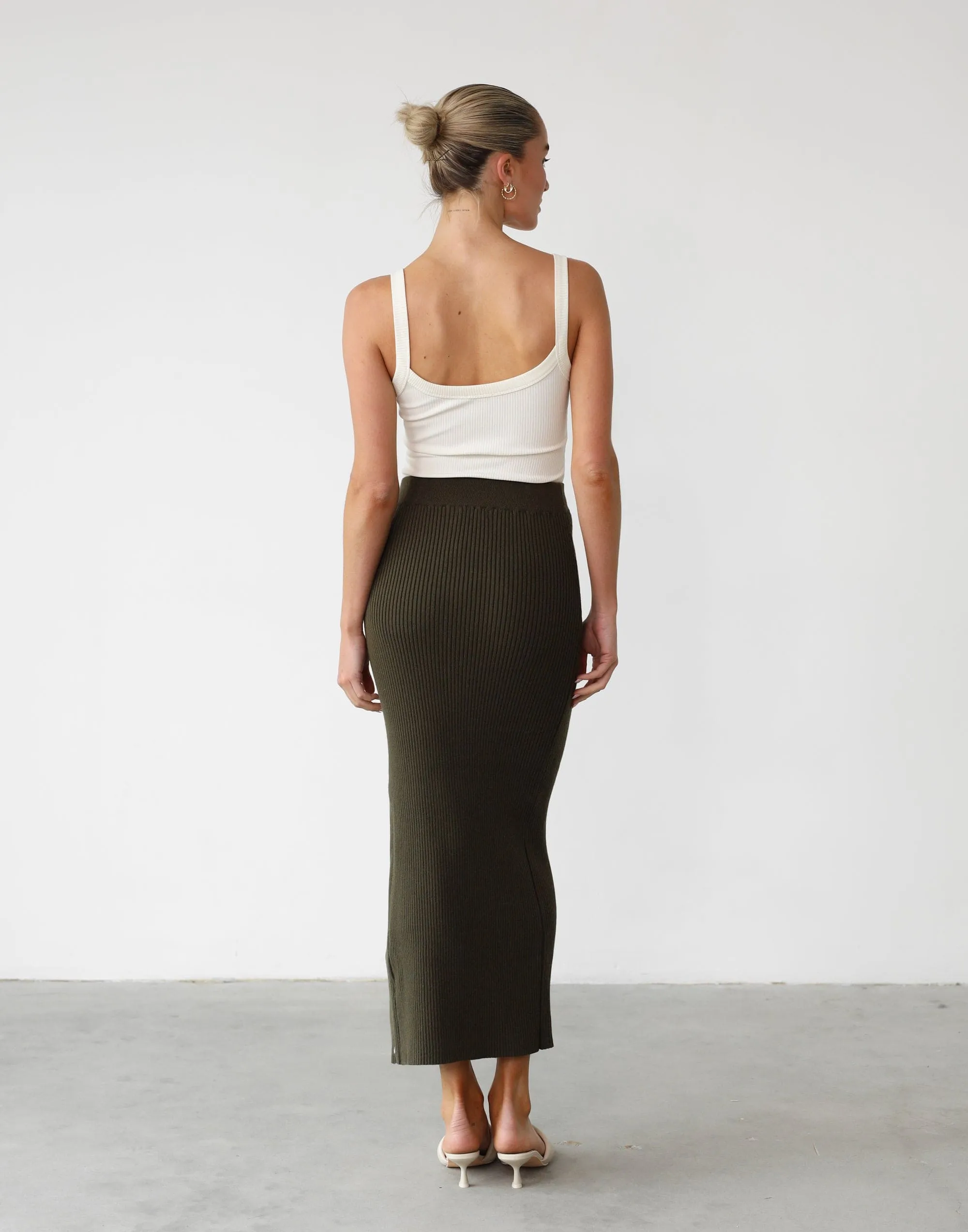 Esmie Maxi Skirt (Burnt Olive) sold by Charcoal Clothing product image thumbnail 3