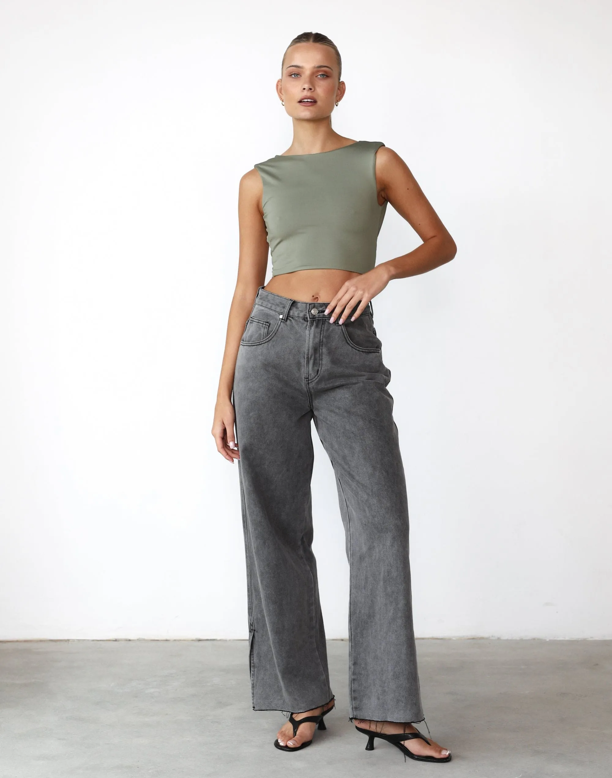 Kayce Crop Top (Pistachio) sold by Charcoal Clothing product image thumbnail 3