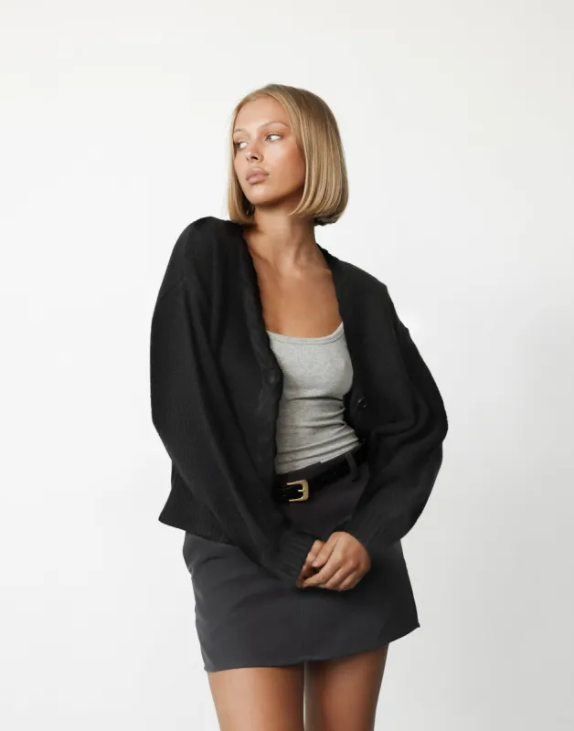 Chelsea Cardigan (Black) sold by Charcoal Clothing