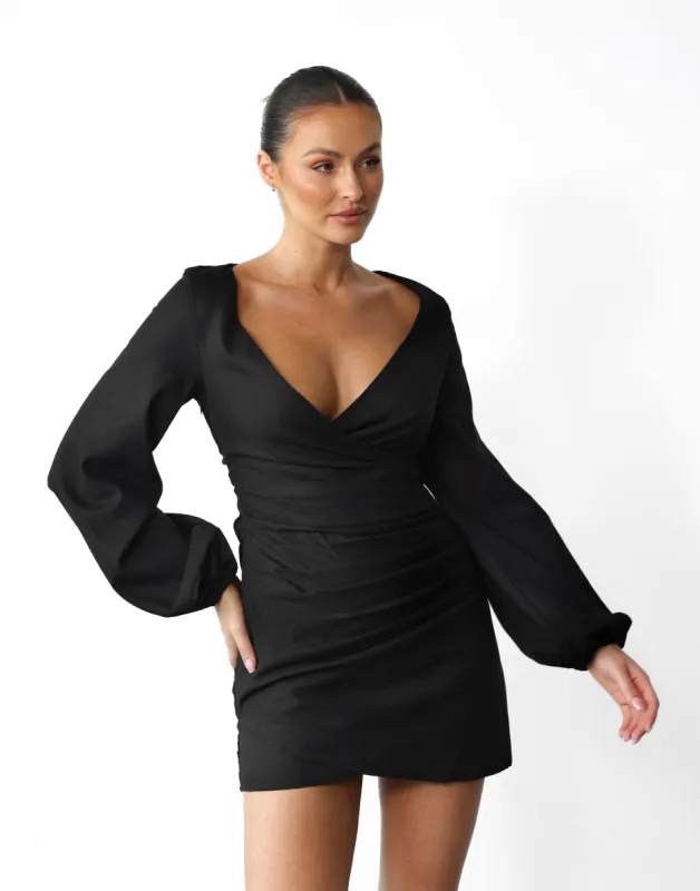 Caliraya Mini Dress (Black) sold by Charcoal Clothing