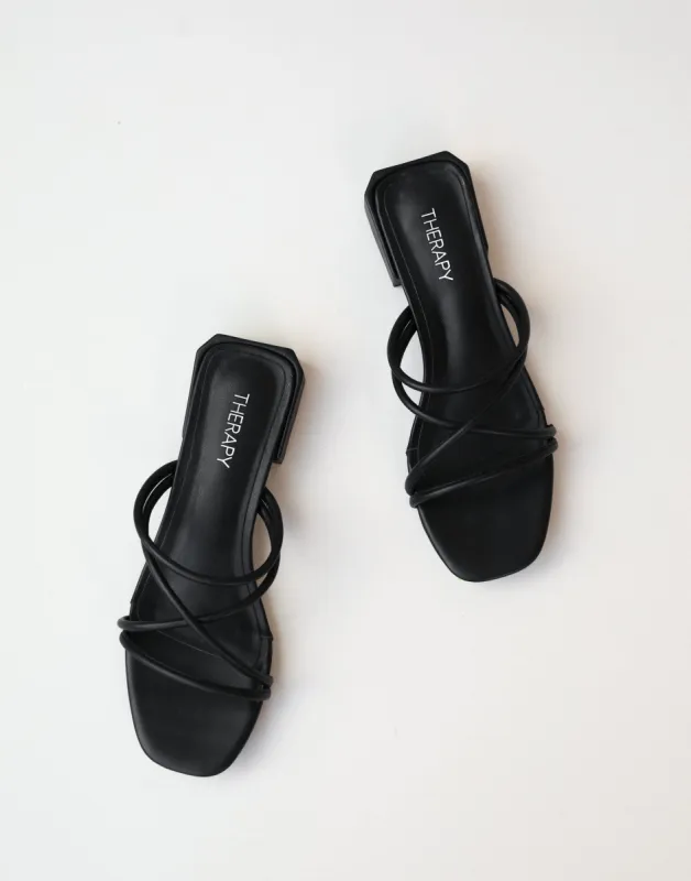 Enza Heels (Black) - By Therapy sold by Charcoal Clothing