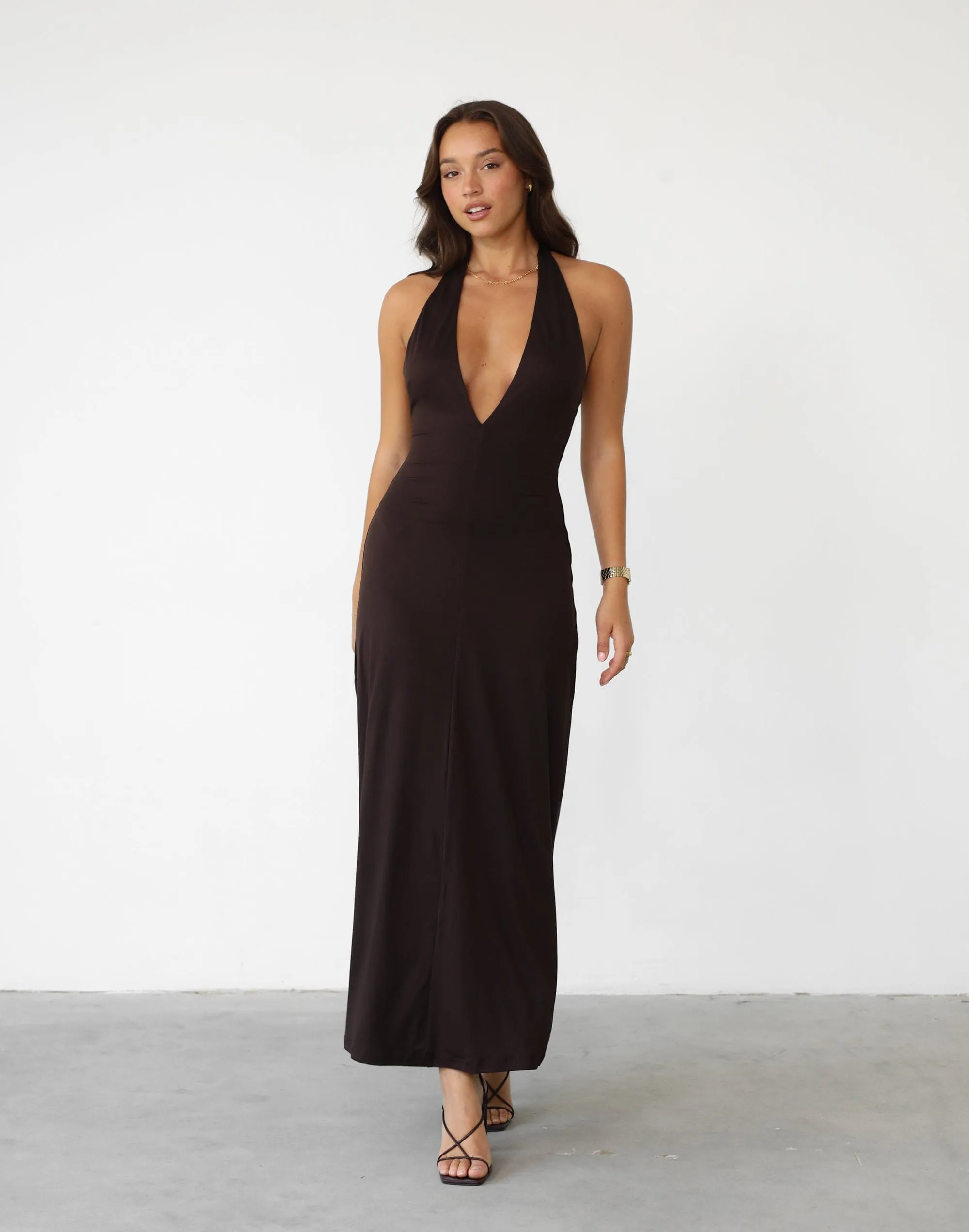Victoria Maxi Dress (Chocolate) sold by Charcoal Clothing product image thumbnail 3