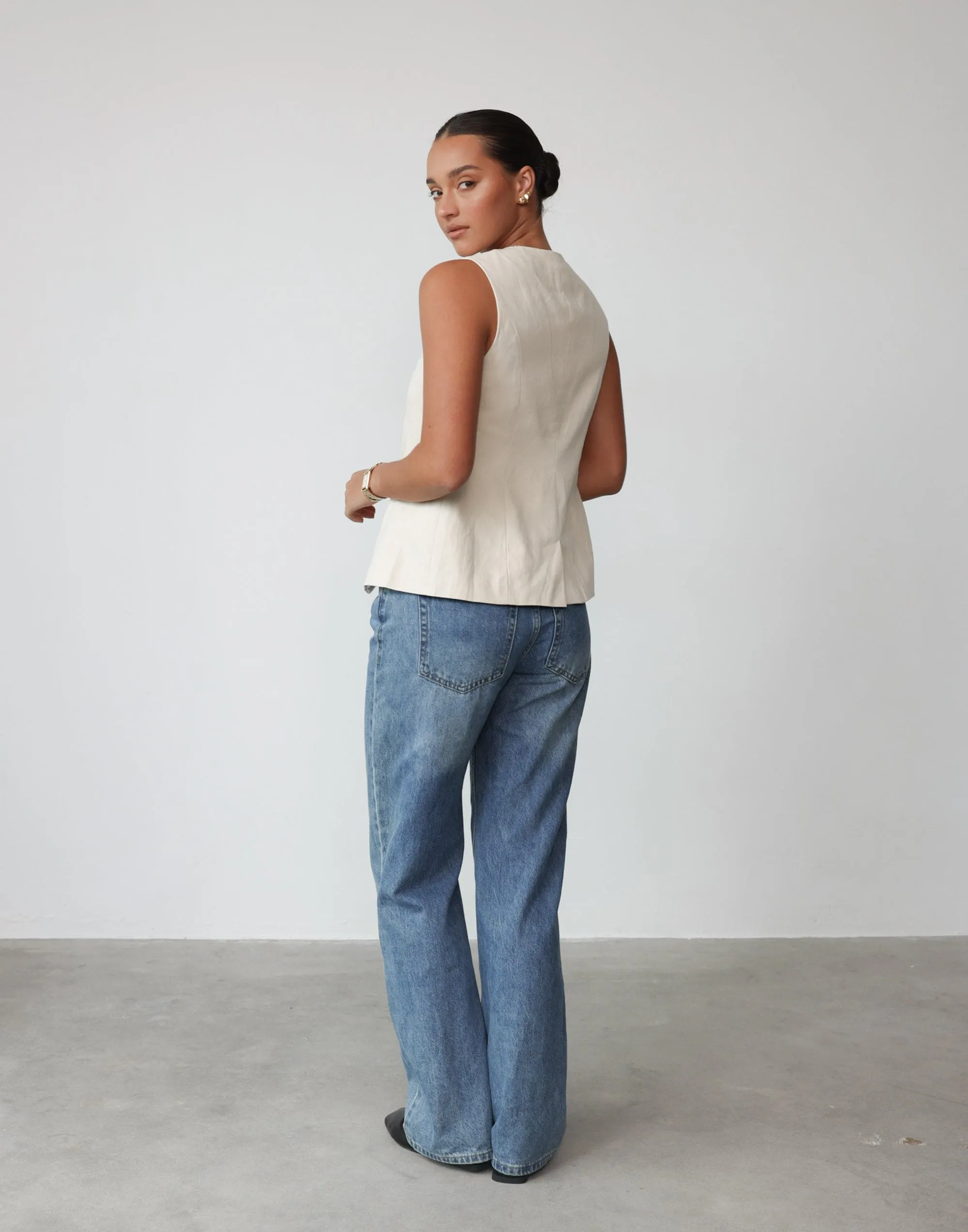 Kristen Vest Top (Oat) sold by Charcoal Clothing product image thumbnail 3