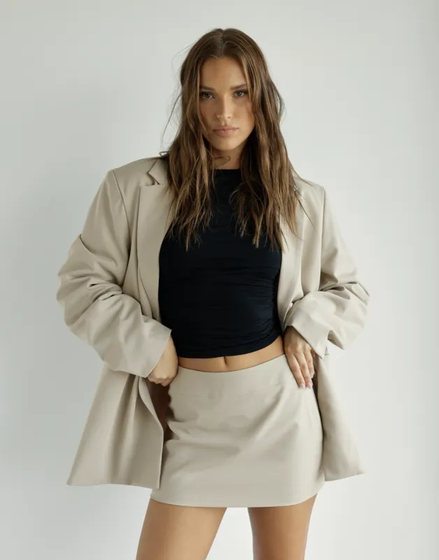 Ashwood Mini Skirt (Beige) sold by Charcoal Clothing