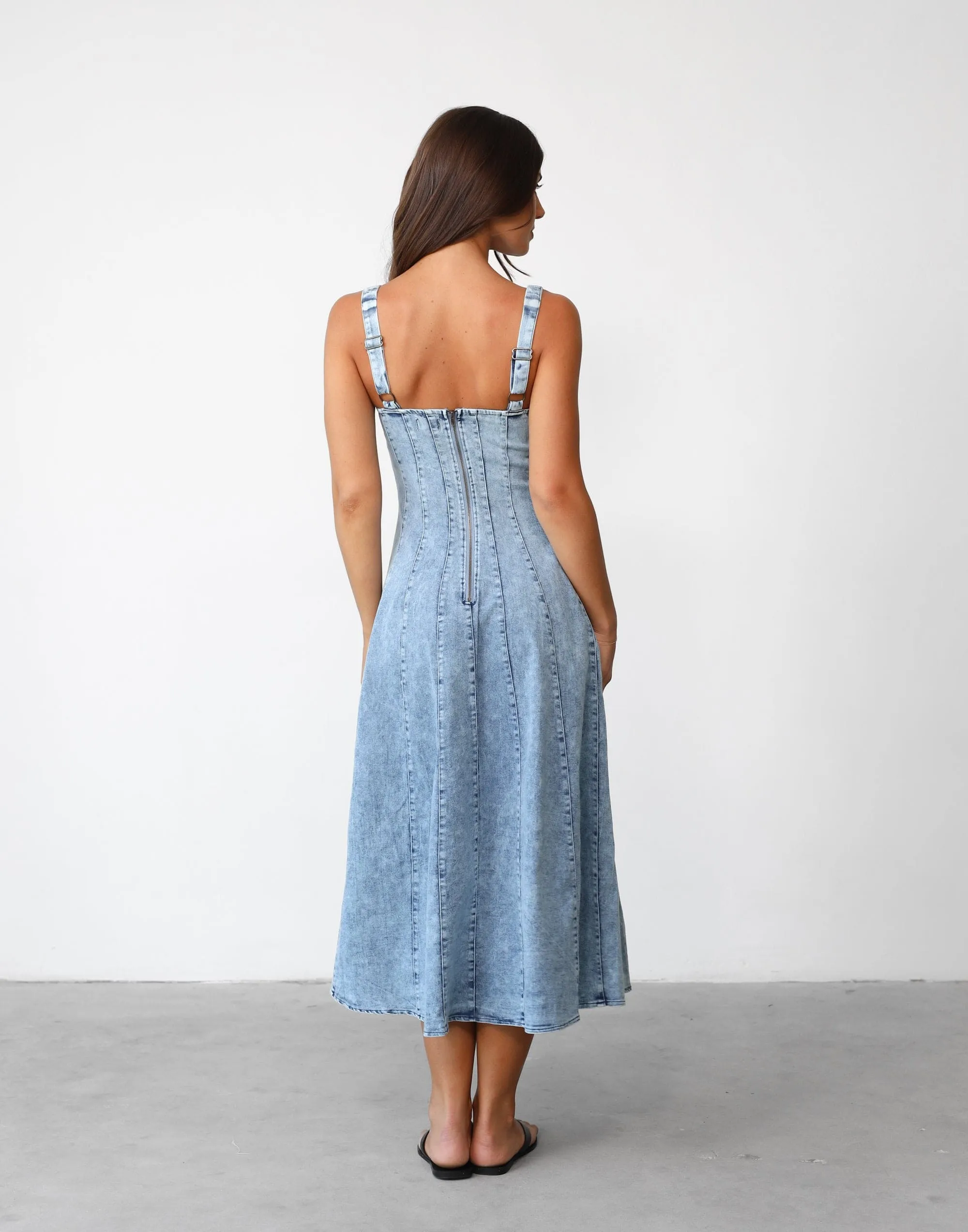 Kella Denim Maxi Dress (Light Denim) sold by Charcoal Clothing product image thumbnail 5