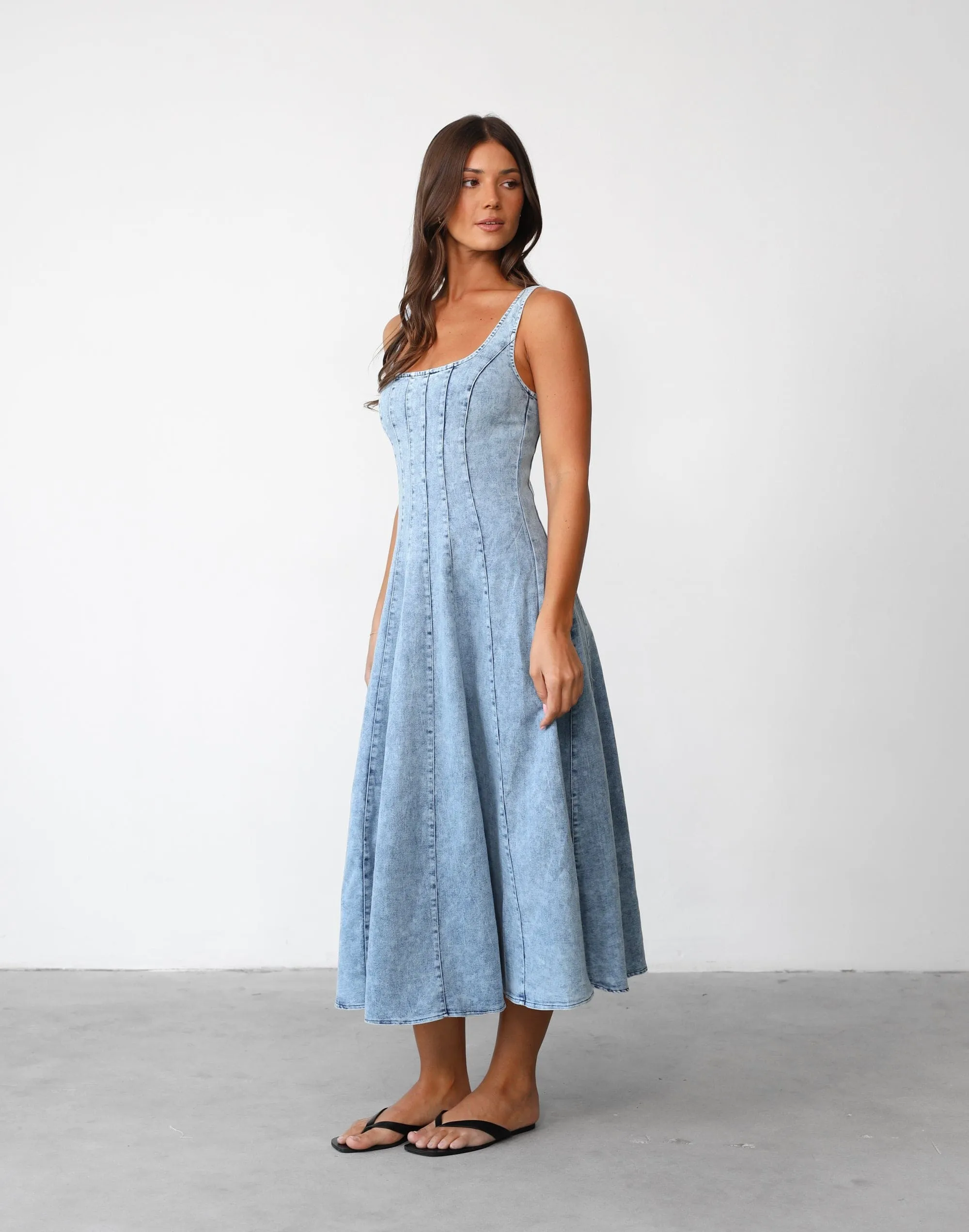 Kella Denim Maxi Dress (Light Denim) sold by Charcoal Clothing product image thumbnail 3