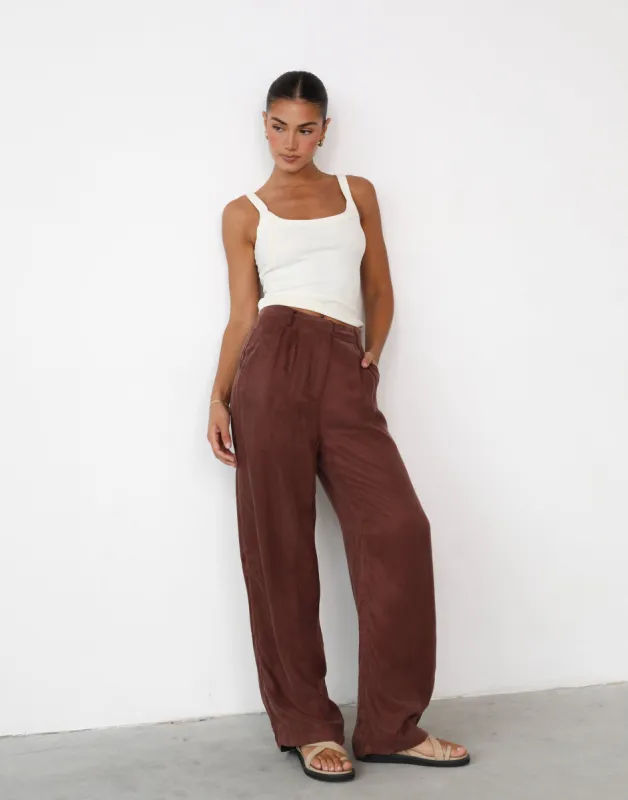 Ranna Pants (Chestnut) sold by Charcoal Clothing