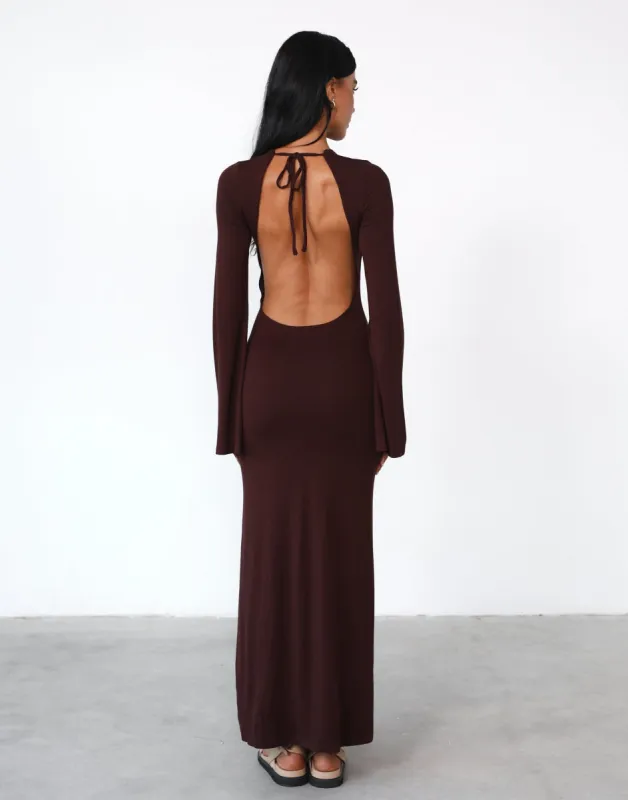 Carina Maxi Dress (Cocoa) sold by Charcoal Clothing
