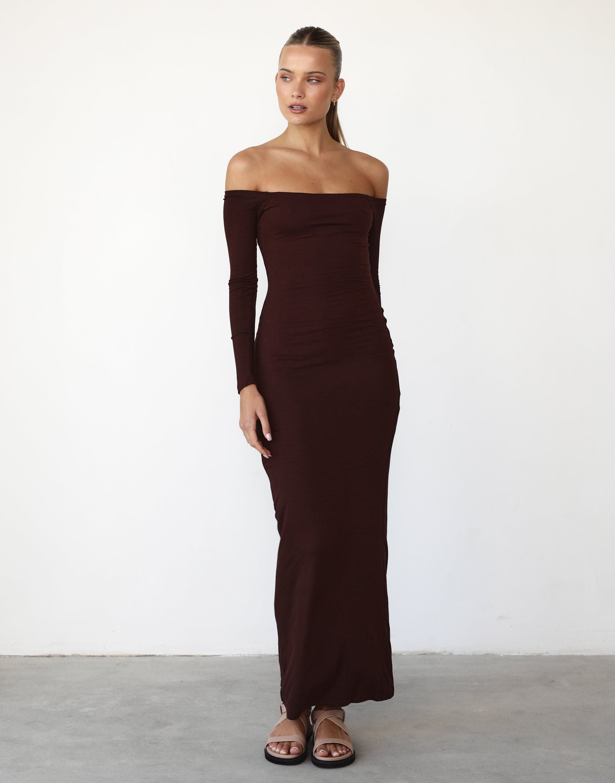 Iris Maxi Dress (Cocoa) sold by Charcoal Clothing