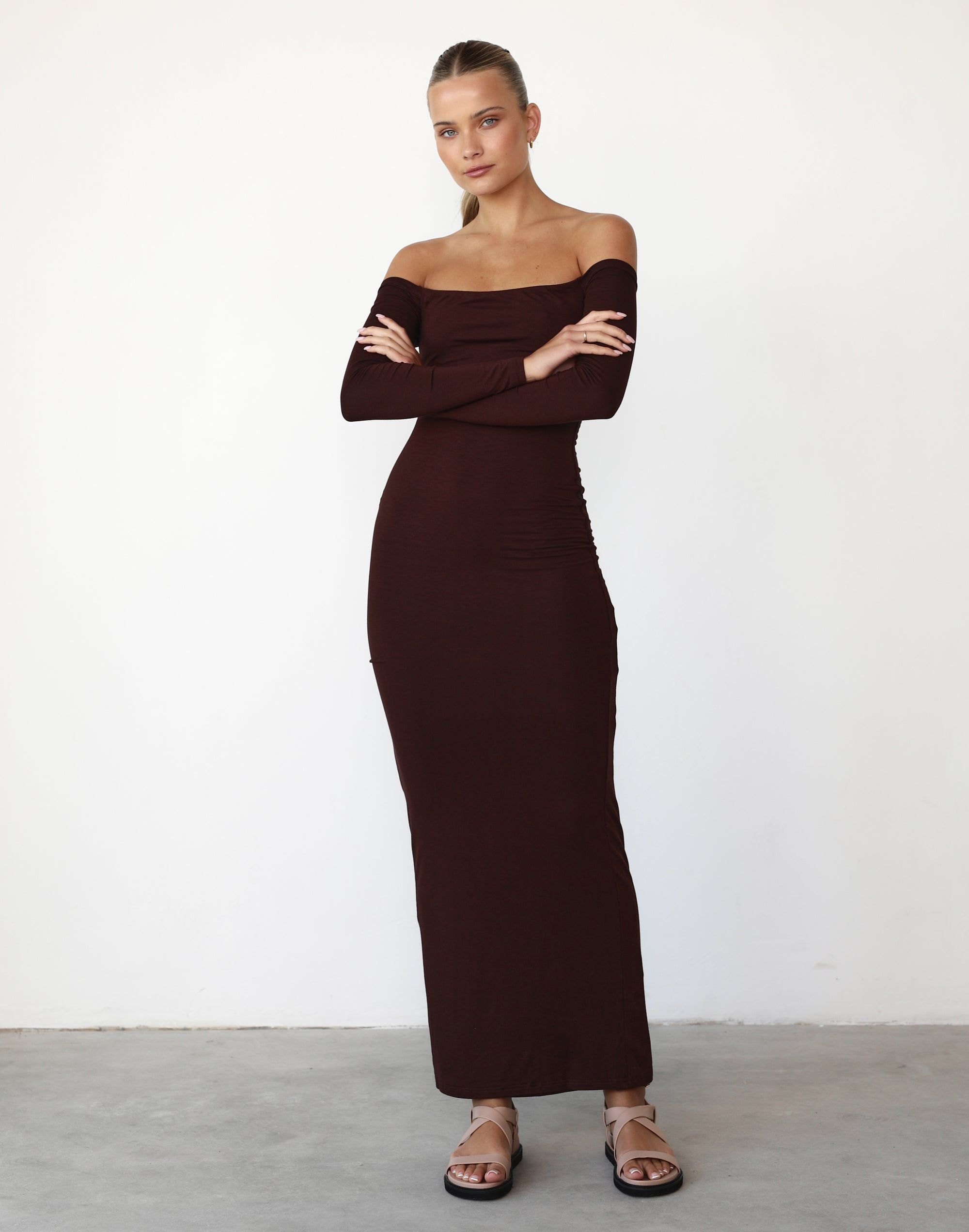 Iris Maxi Dress (Cocoa) sold by Charcoal Clothing product image thumbnail 5