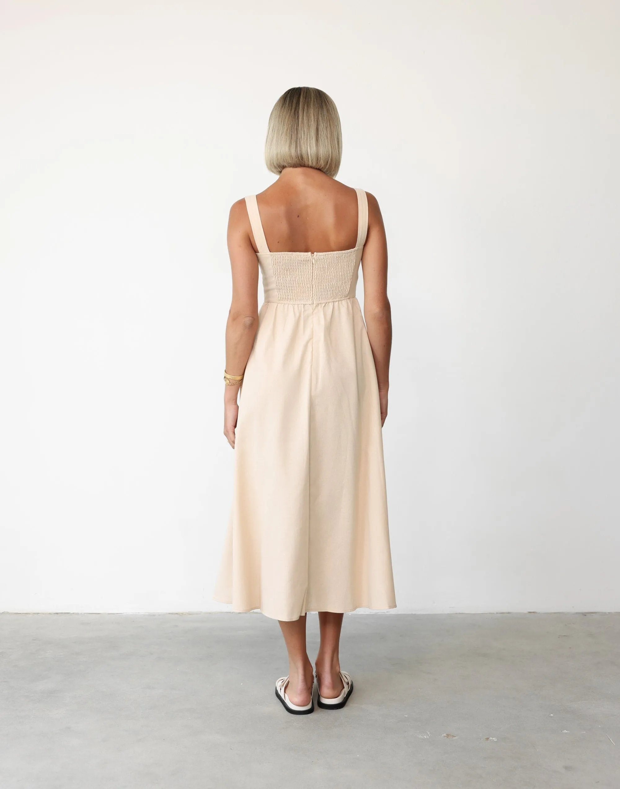 Mariel Midi Dress (Beige) sold by Charcoal Clothing product image thumbnail 3