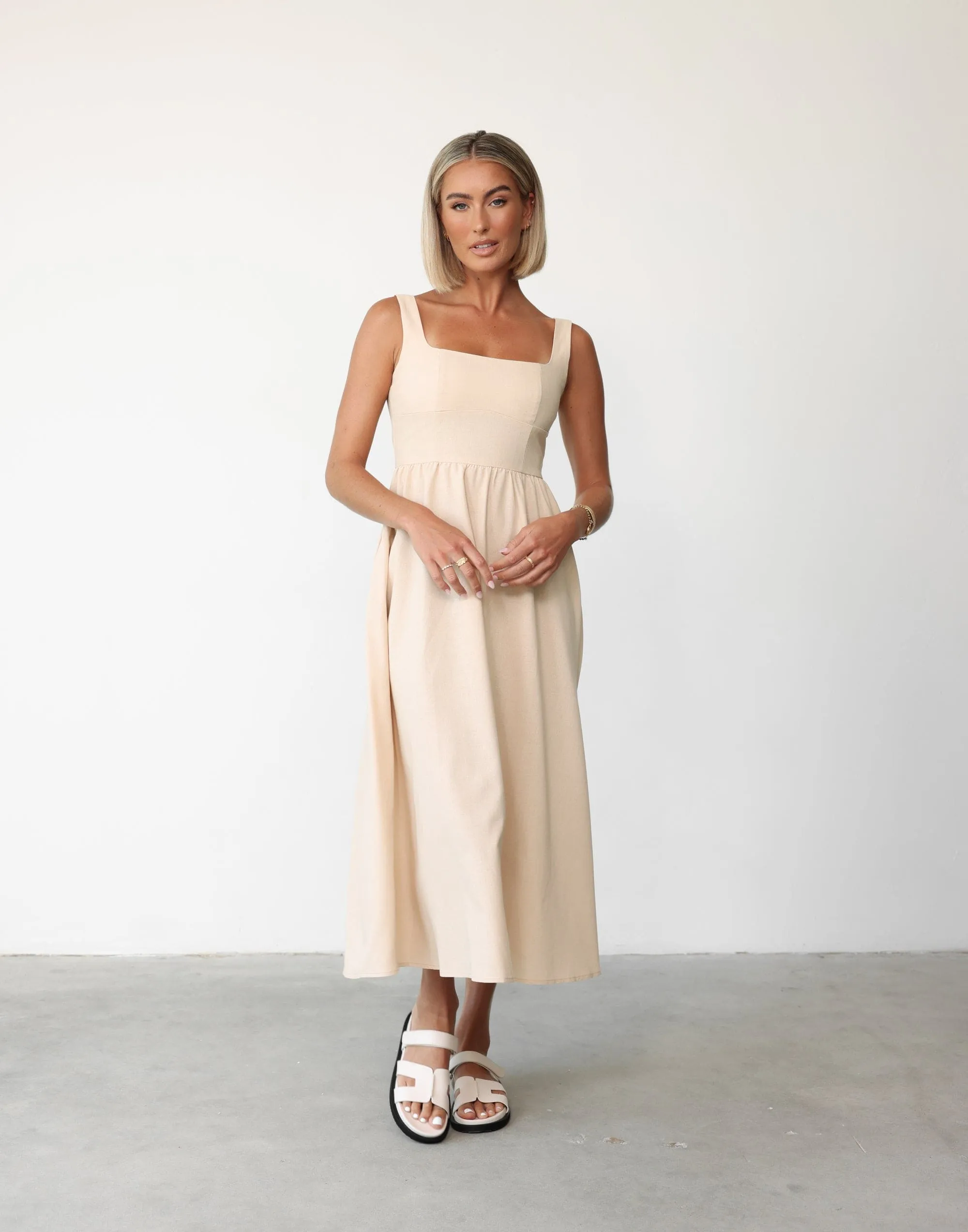 Mariel Midi Dress (Beige) sold by Charcoal Clothing product image thumbnail 2