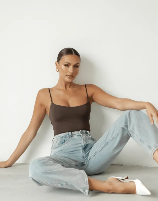 Miya Bodysuit (Brown) sold by Charcoal Clothing