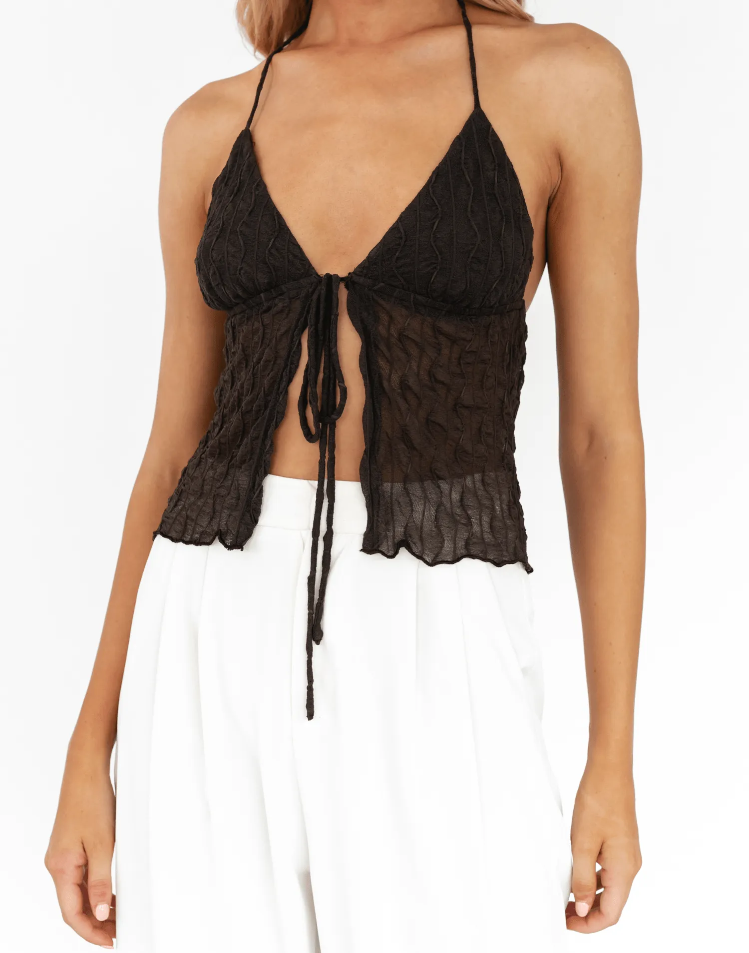 Tasmyn Halter Top (Brown) sold by Charcoal Clothing product image thumbnail 2