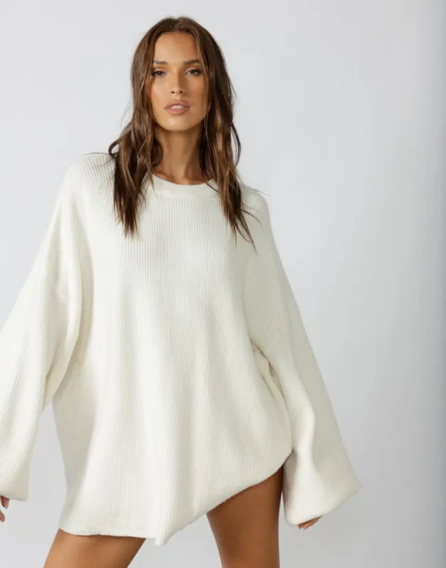 Cody Oversized Jumper (Cream) sold by Charcoal Clothing