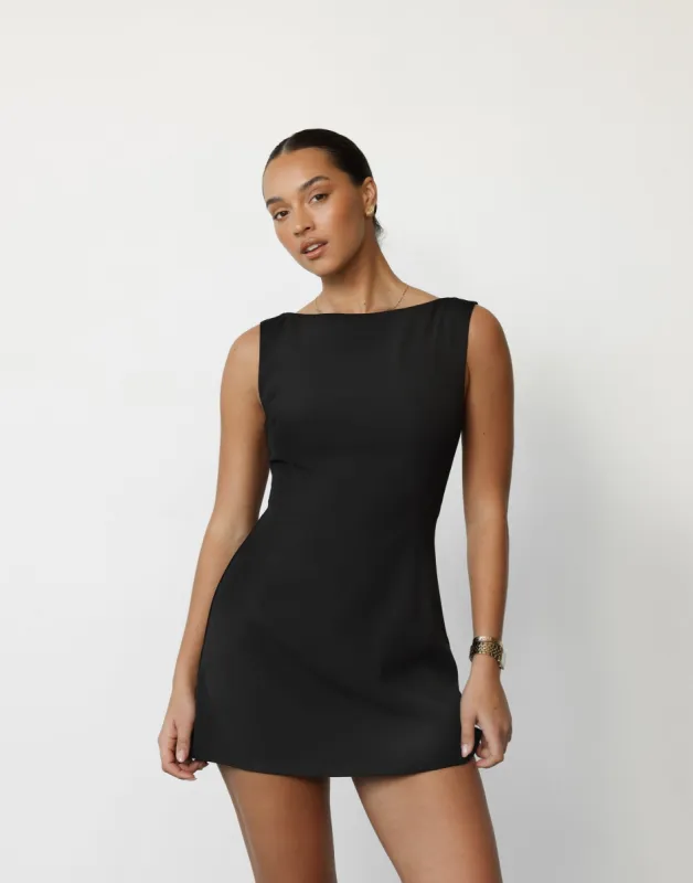 Aisling Mini Dress (Black) sold by Charcoal Clothing