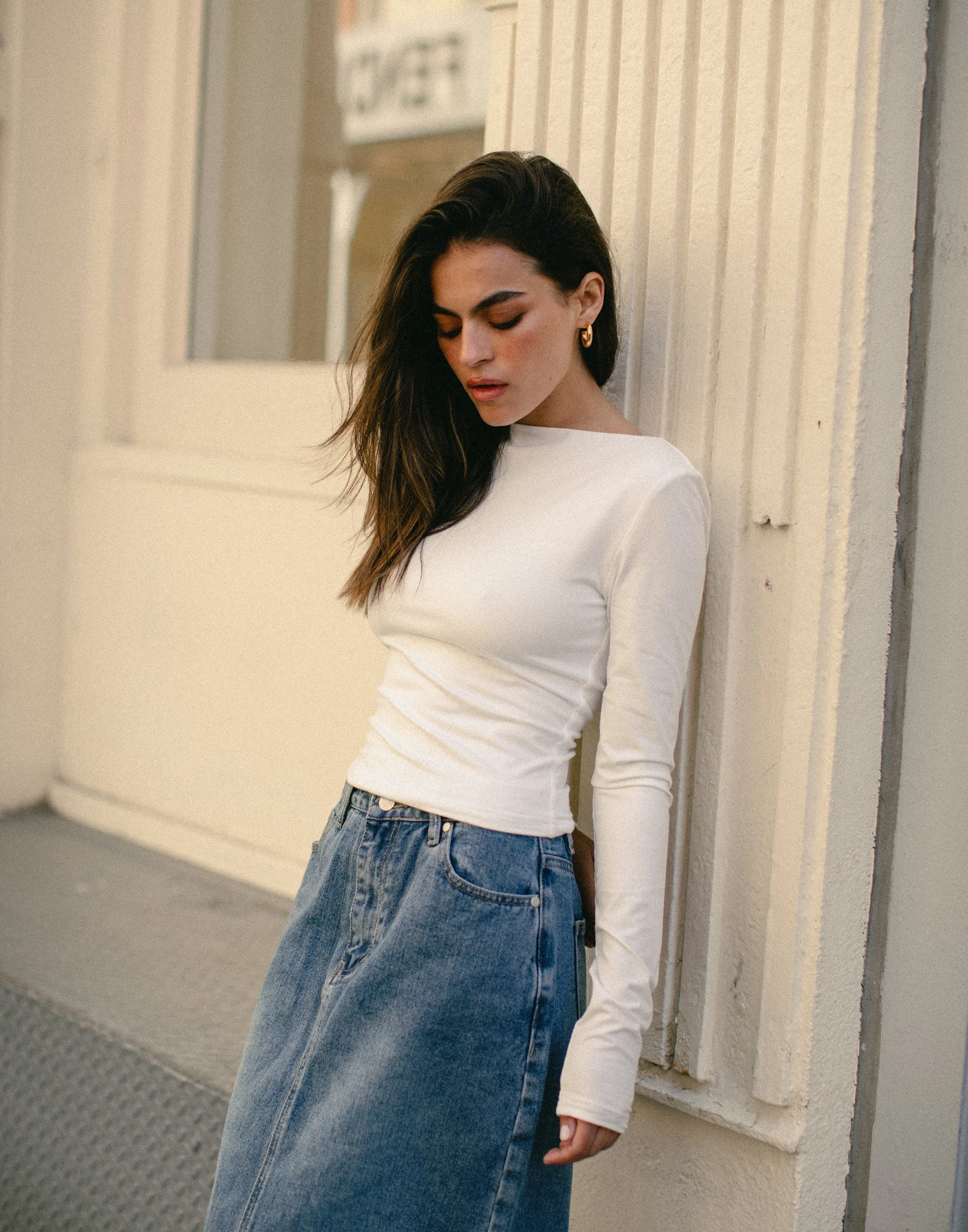 Lucian Long Sleeve Top (White) sold by Charcoal Clothing product image thumbnail 2