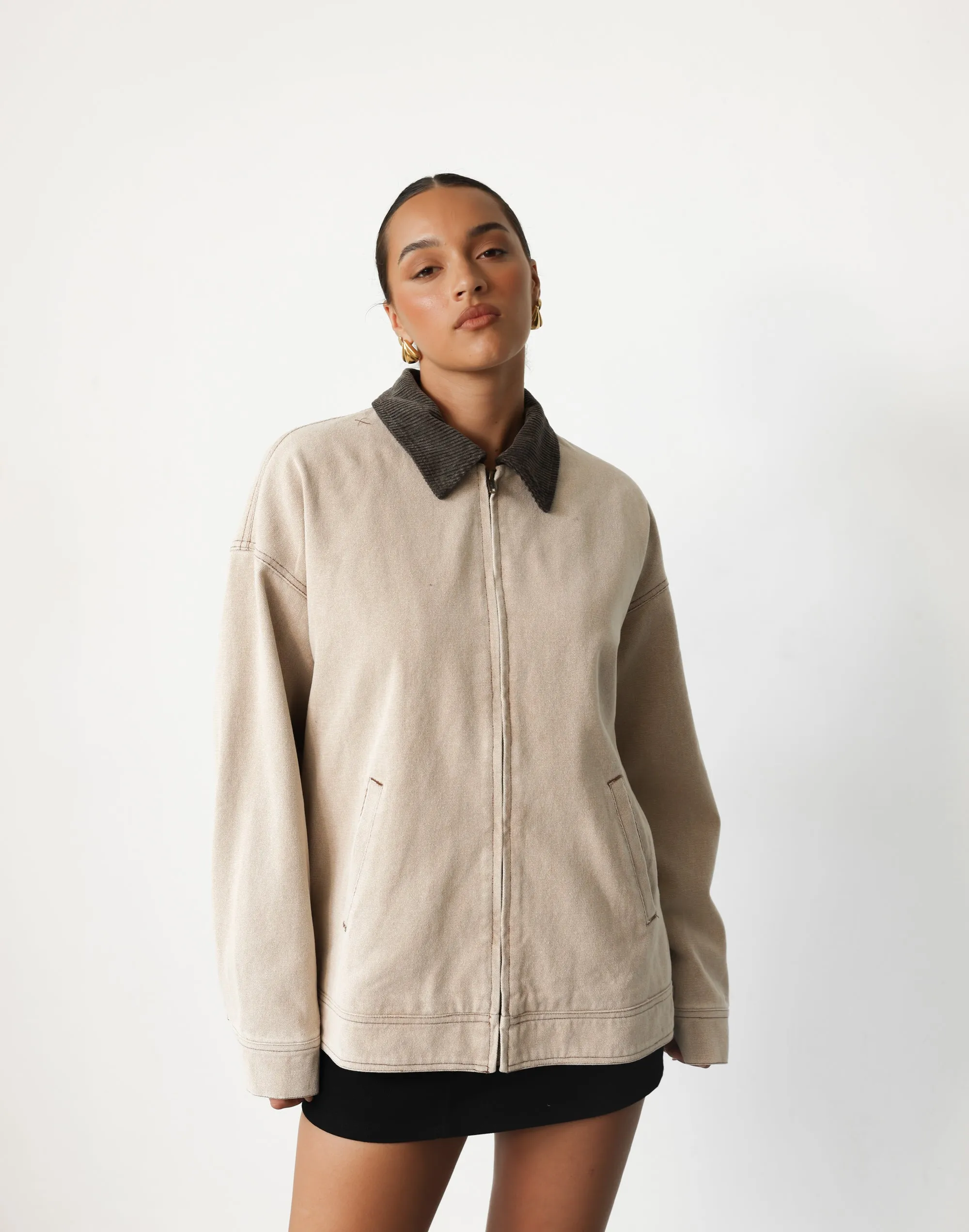 Workwear Jacket (Stone) - By Lioness sold by Charcoal Clothing product image thumbnail 3