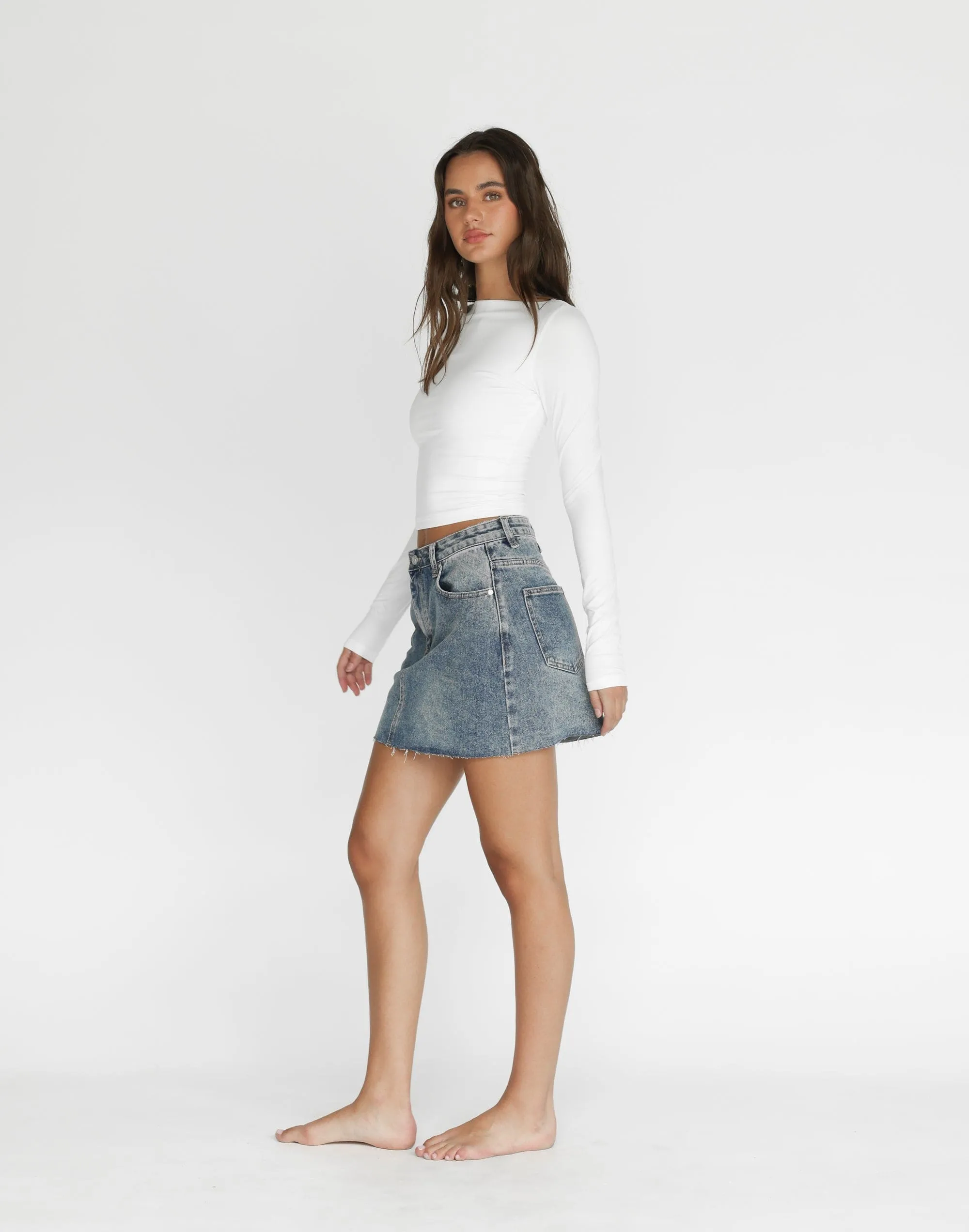 Lucian Long Sleeve Top (White) sold by Charcoal Clothing product image thumbnail 5