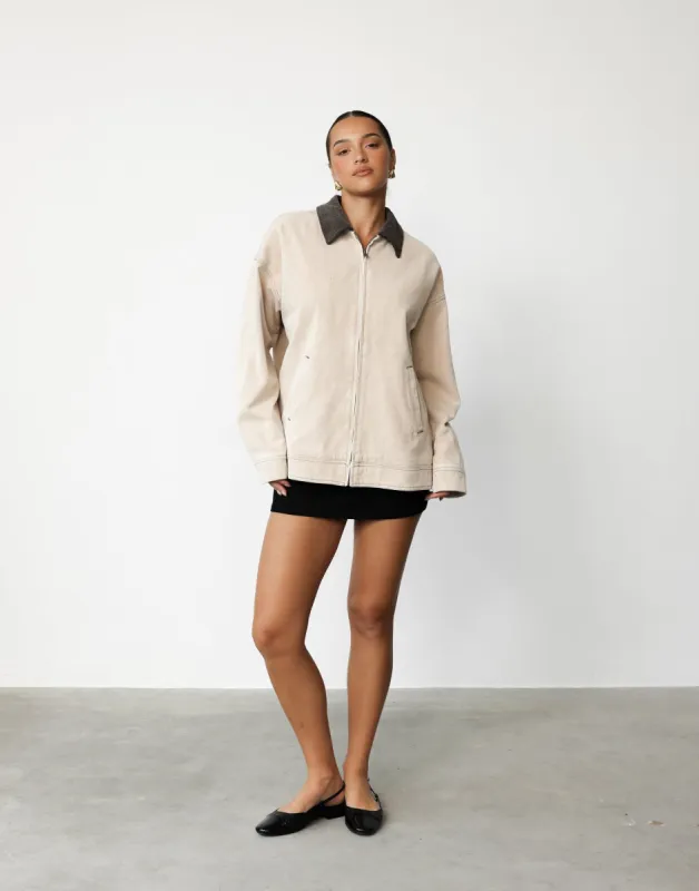 Workwear Jacket (Stone) - By Lioness made by Lioness