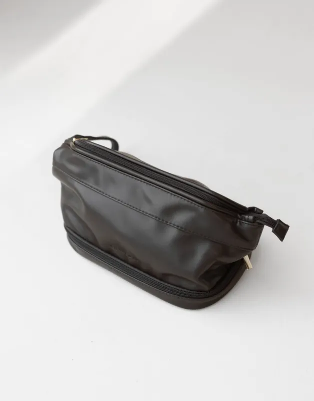 Charcoal Cosmetic Bag (Chocolate) sold by Charcoal Clothing