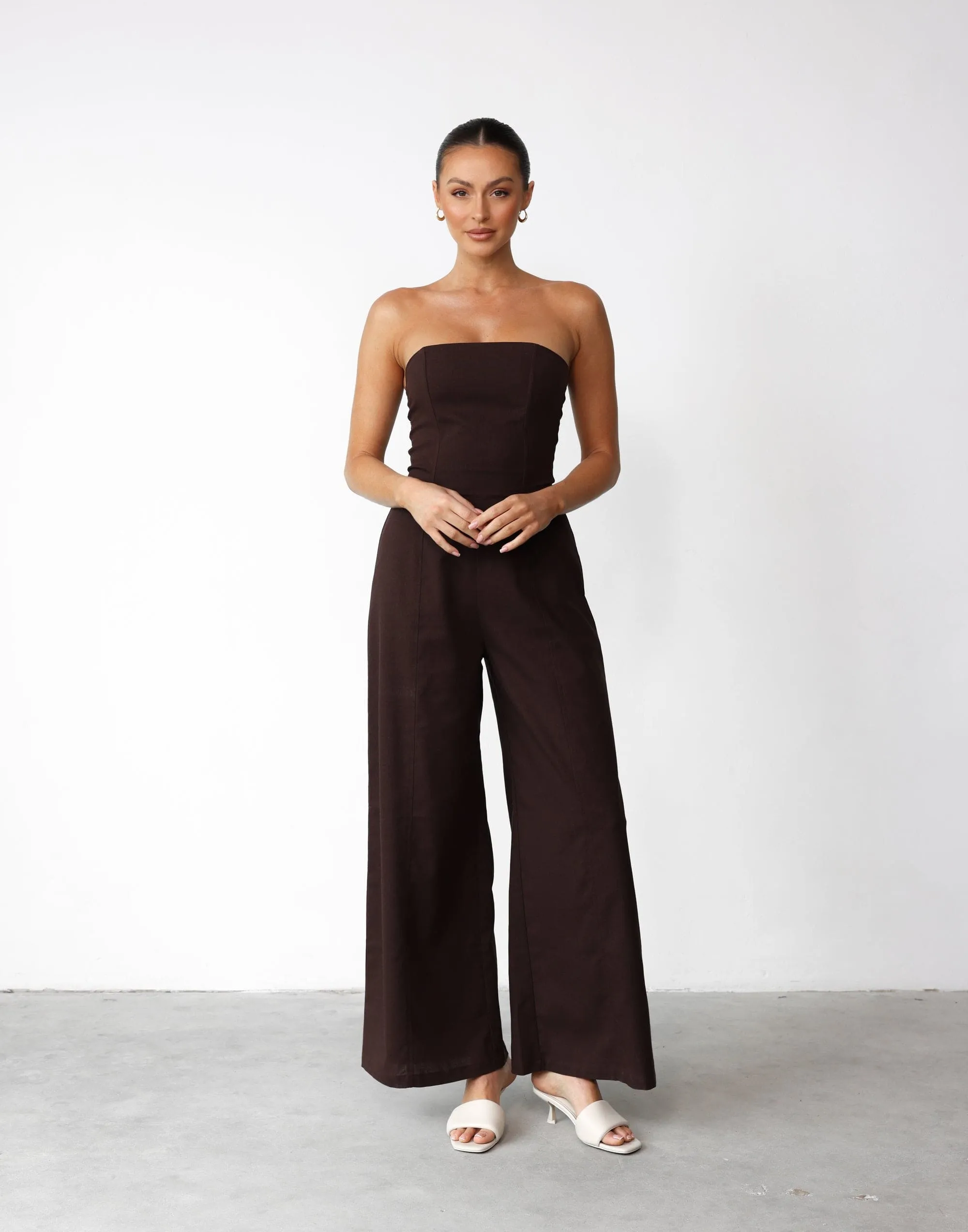 Dion Jumpsuit (Chocolate) sold by Charcoal Clothing product image thumbnail 2