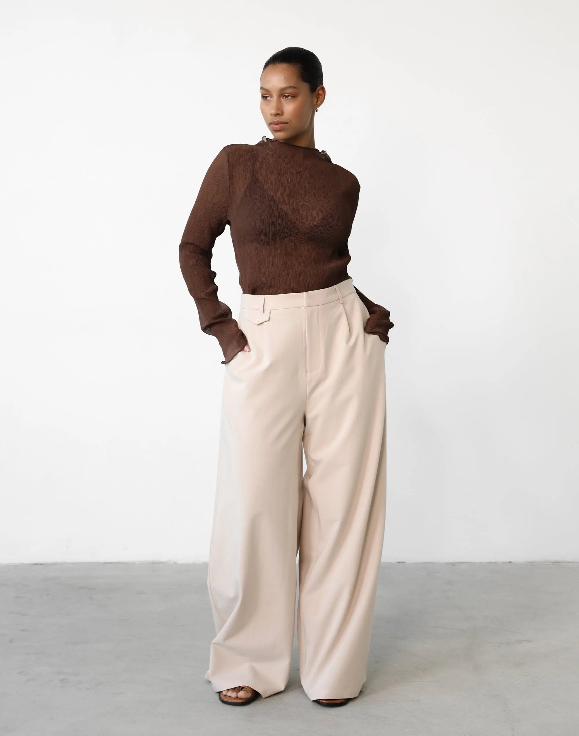 Vista Long Sleeve Top (Cocoa) sold by Charcoal Clothing product image thumbnail 2