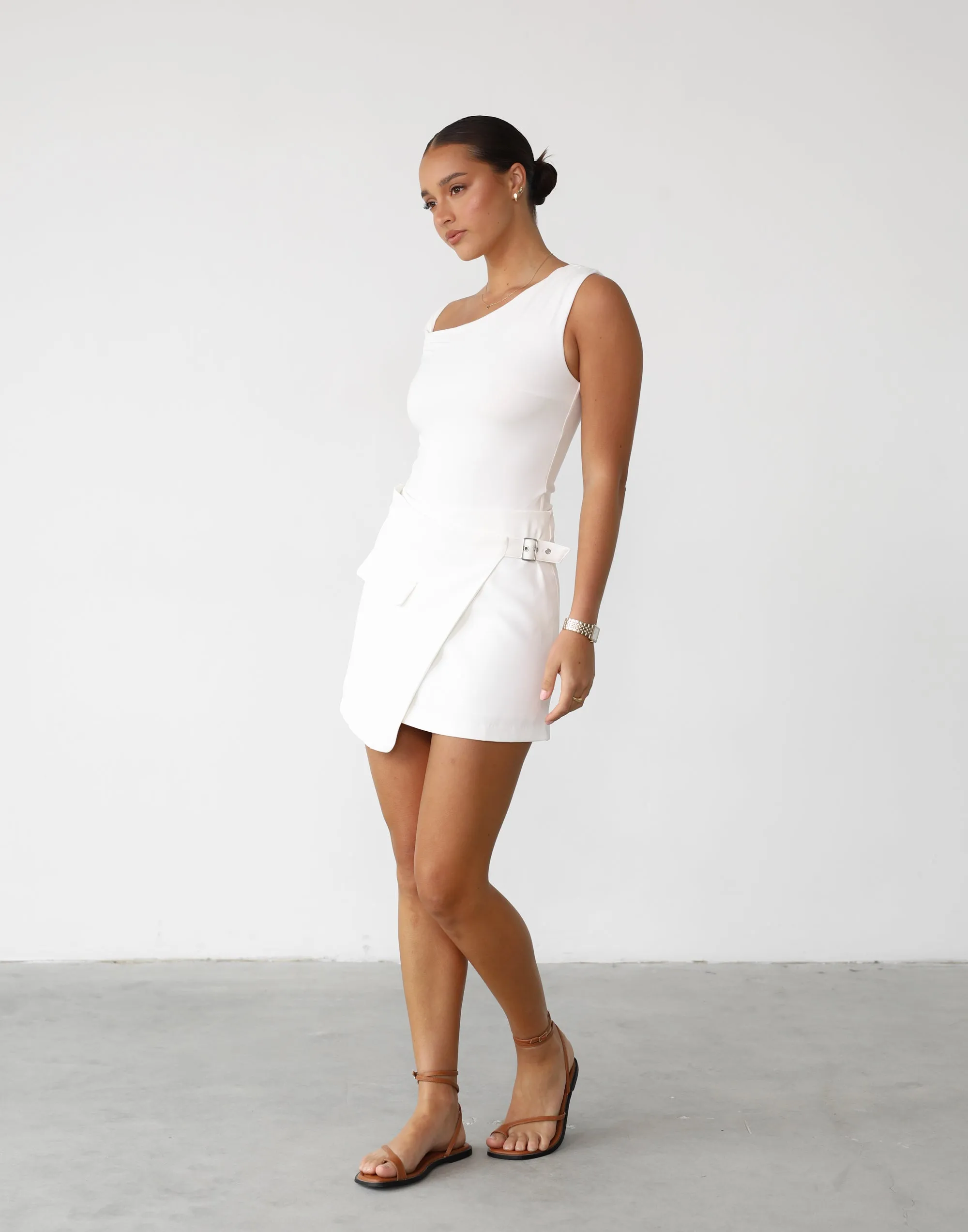 Kamala Mini Skirt (White) sold by Charcoal Clothing product image thumbnail 3