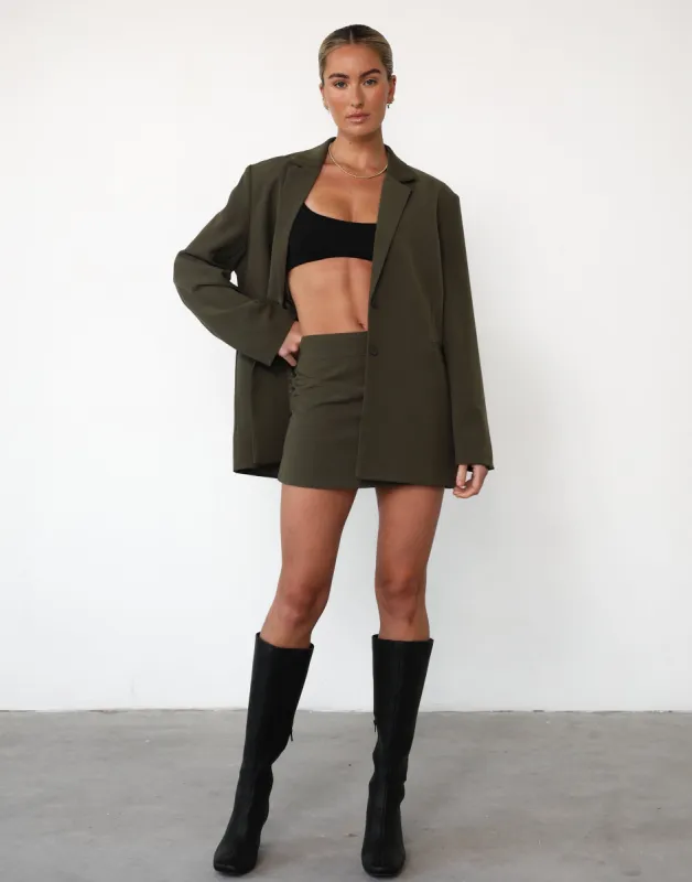 Ashwood Mini Skirt (Burnt Olive) sold by Charcoal Clothing